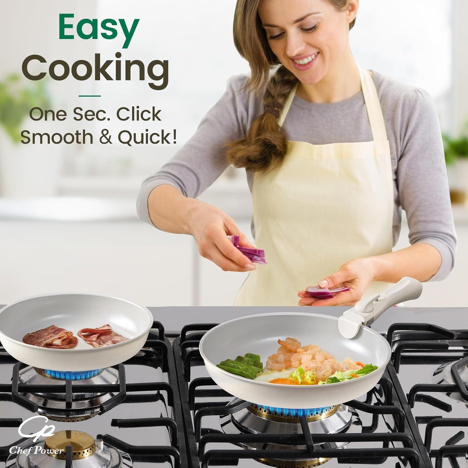 Juego de Ollas y Sartenes Chef Power 19 Piezas Antiadherente