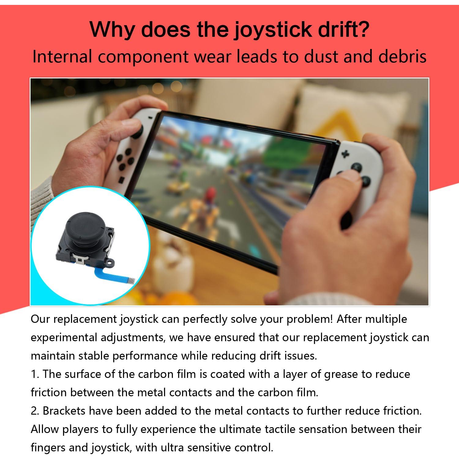 Kit Reparación Joystick Joycon SmaFsan 4 Piezas para Nintendo Switch