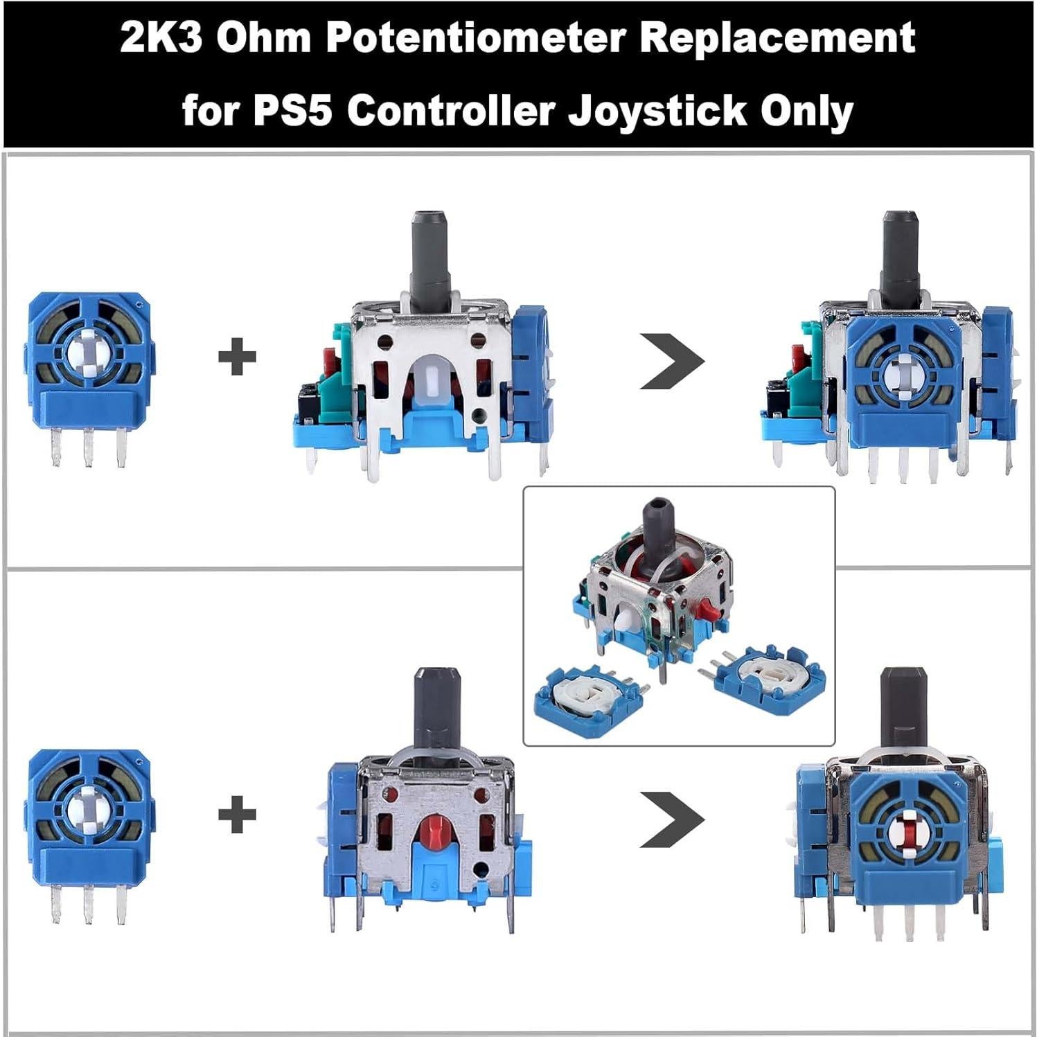 20 Potenciómetros 2K3 Ohm IKPEK para Controlador PS5
