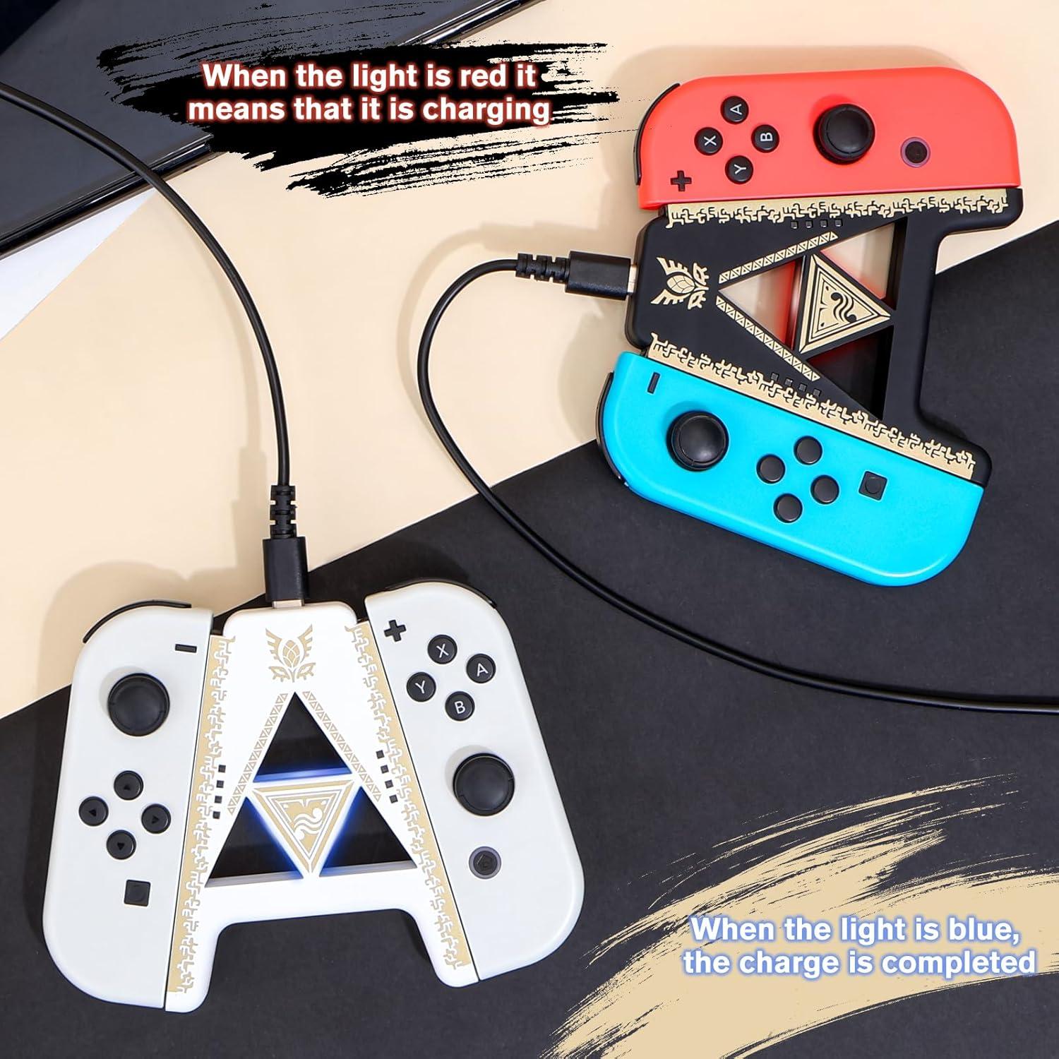 Grip de Carga Rápida DLseego para Joycon Switch OLED