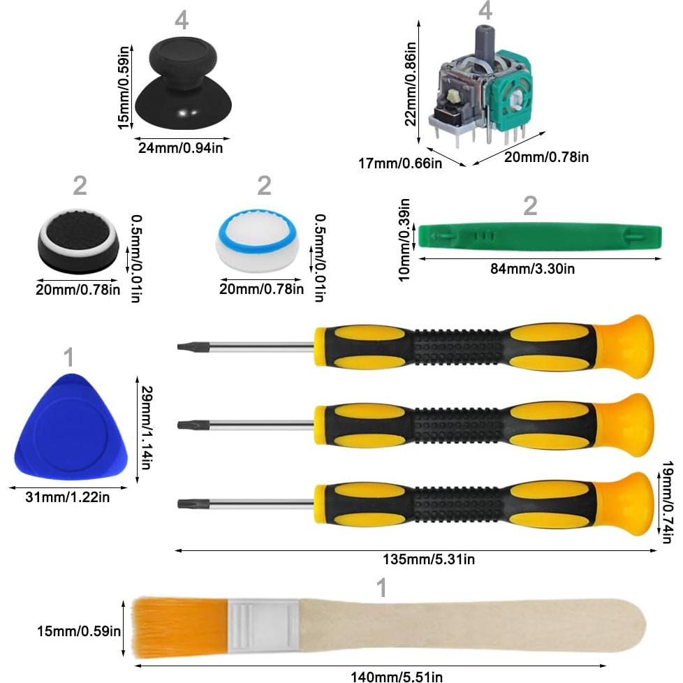 Kit de Reemplazo 19 PCS SourceTon para Joysticks Xbox One