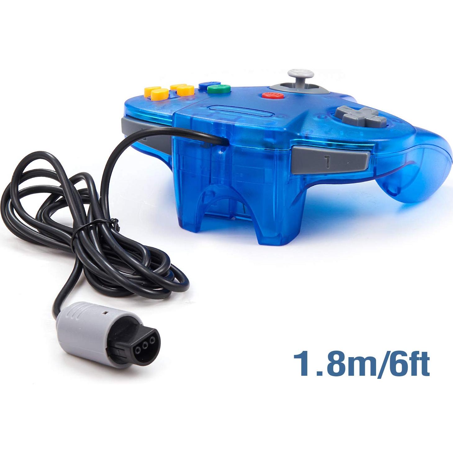 Controlador Clásico N64 miadore Verde y Azul 10 Botones