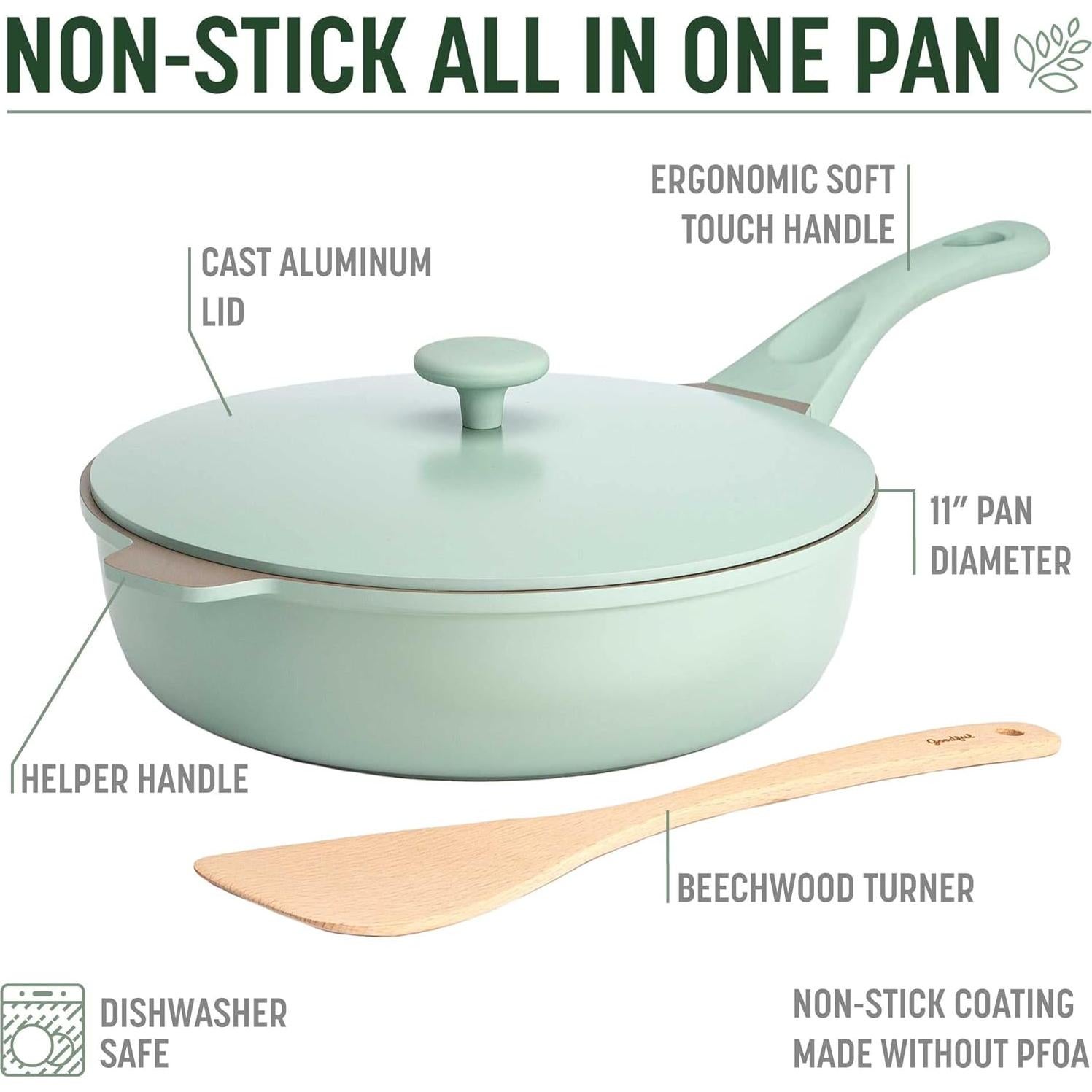 Sartén Goodful Todo en Uno 27.94 cm Antiadherente Verde