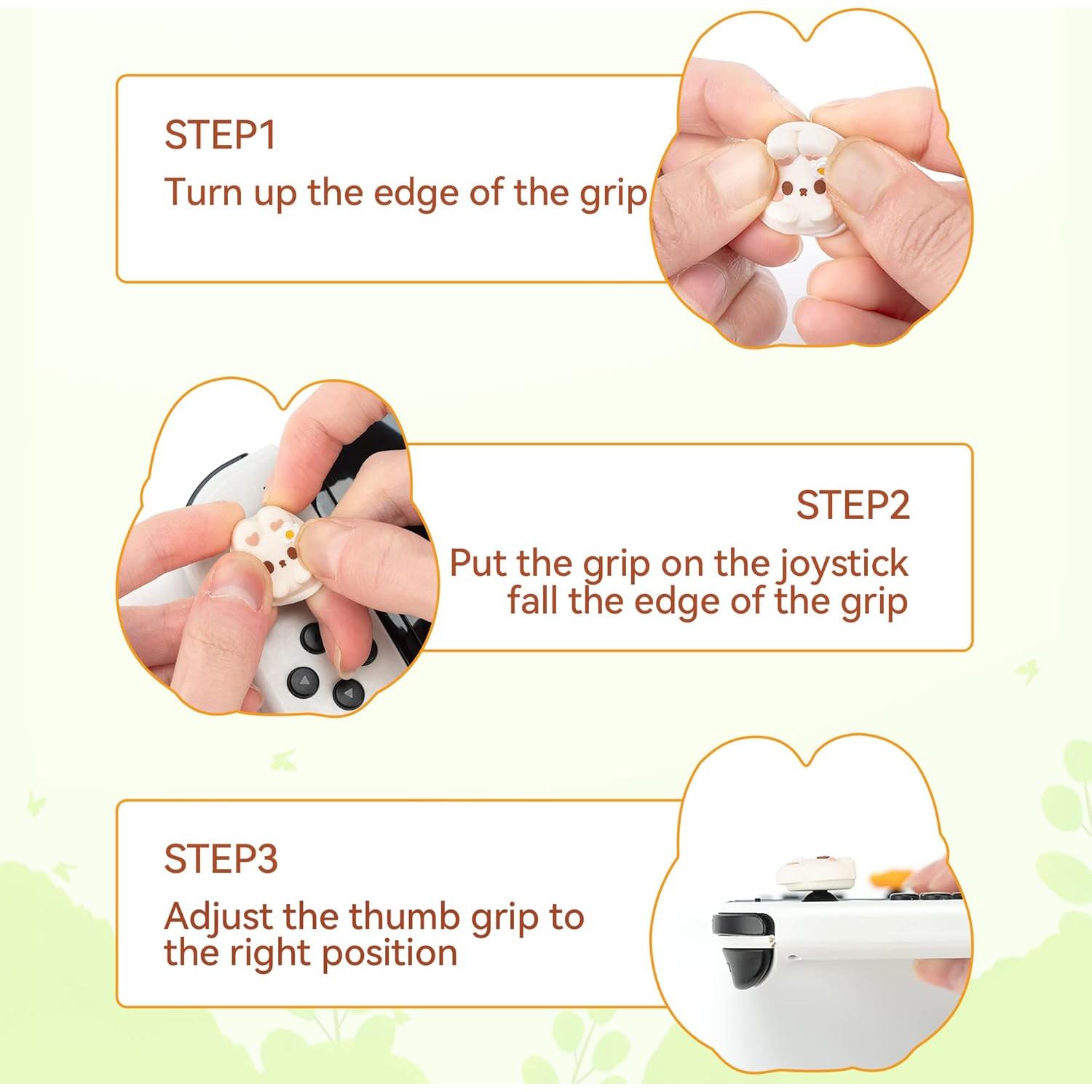 Tapones de Silicona GeekShare para Joycon Switch - Conejo y Zanahoria