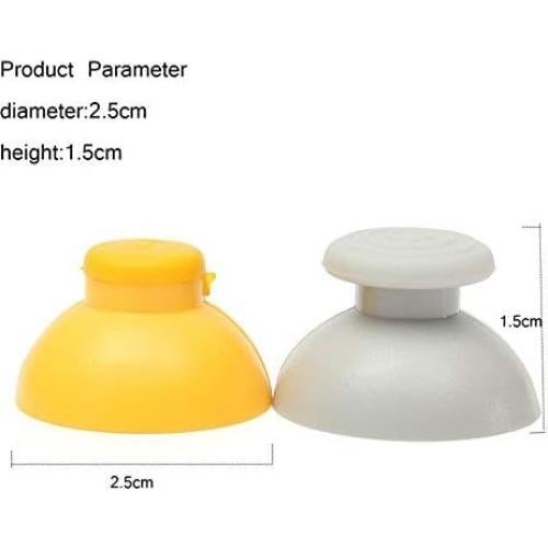 2 Tapas de Pulgar para Joystick Analógico NGC Gamecube Amarillo y Gris