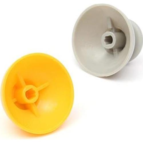 2 Tapas de Pulgar para Joystick Analógico NGC Gamecube Amarillo y Gris