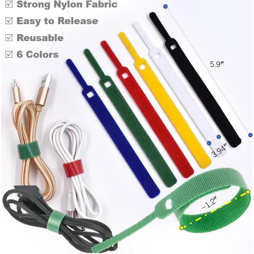 150 Bridas Reutilizables QUALIALL 14.99 cm Nylon Multicolor