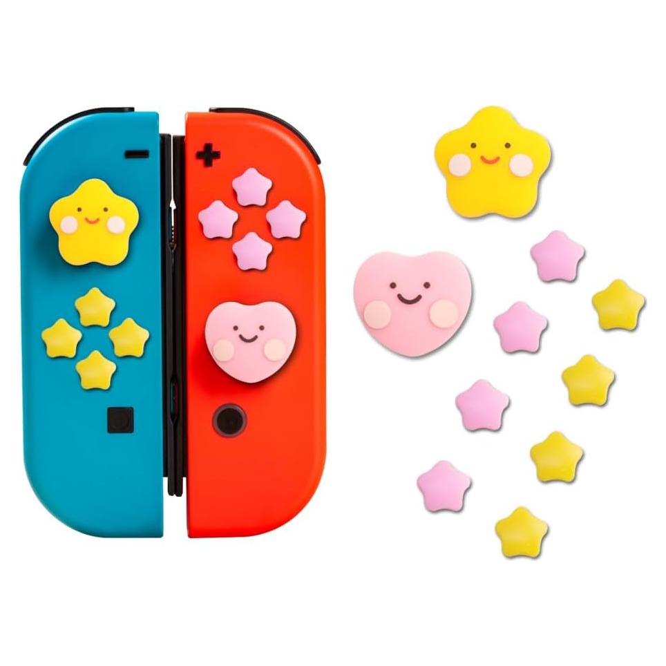 Tapas de Botones para Nintendo Switch Genérico Estrella Corazón