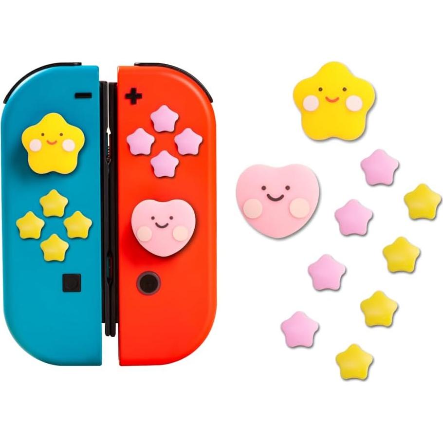 Tapas de Botones para Nintendo Switch Genérico Estrella Corazón