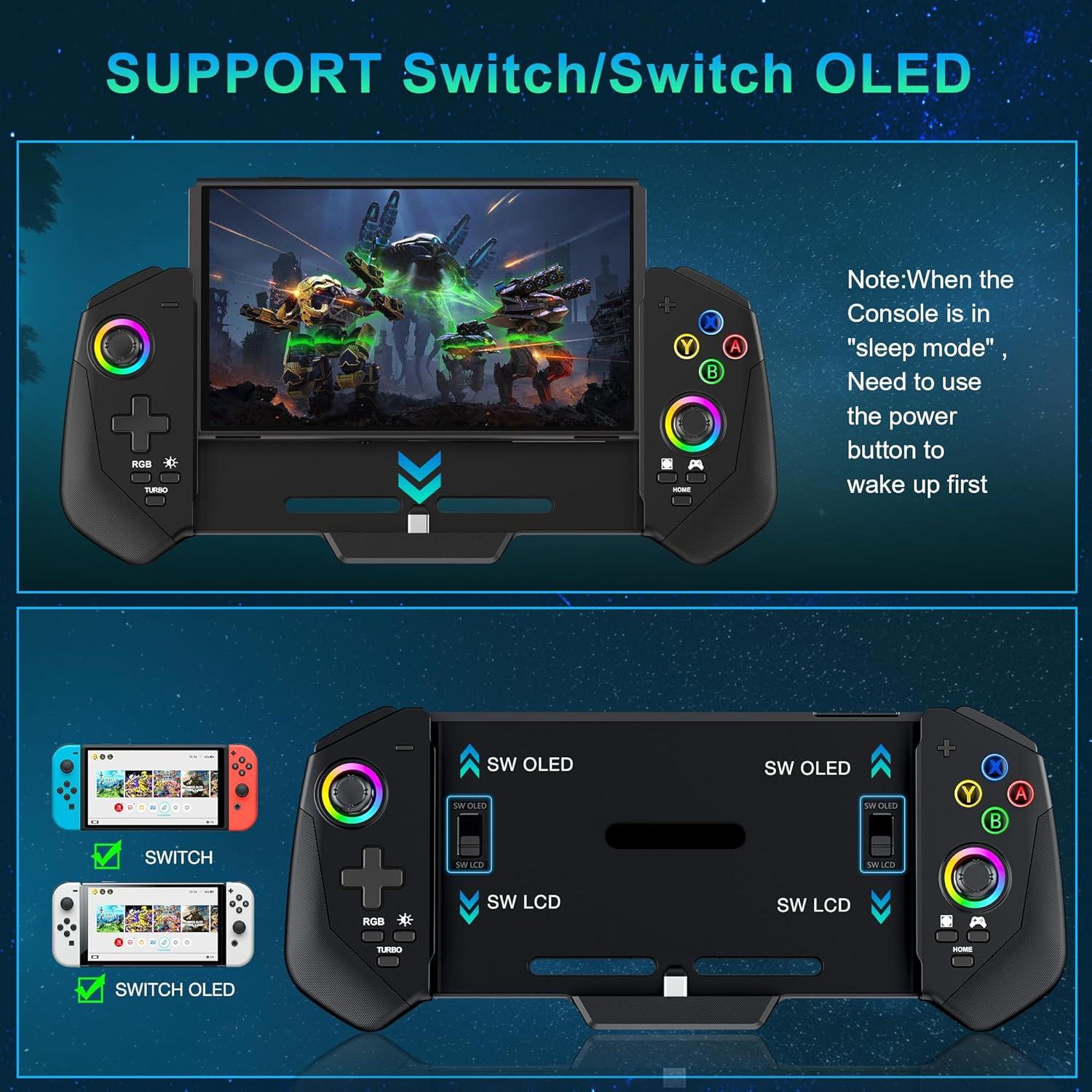 Controlador Pro MystNova para Nintendo Switch Negro