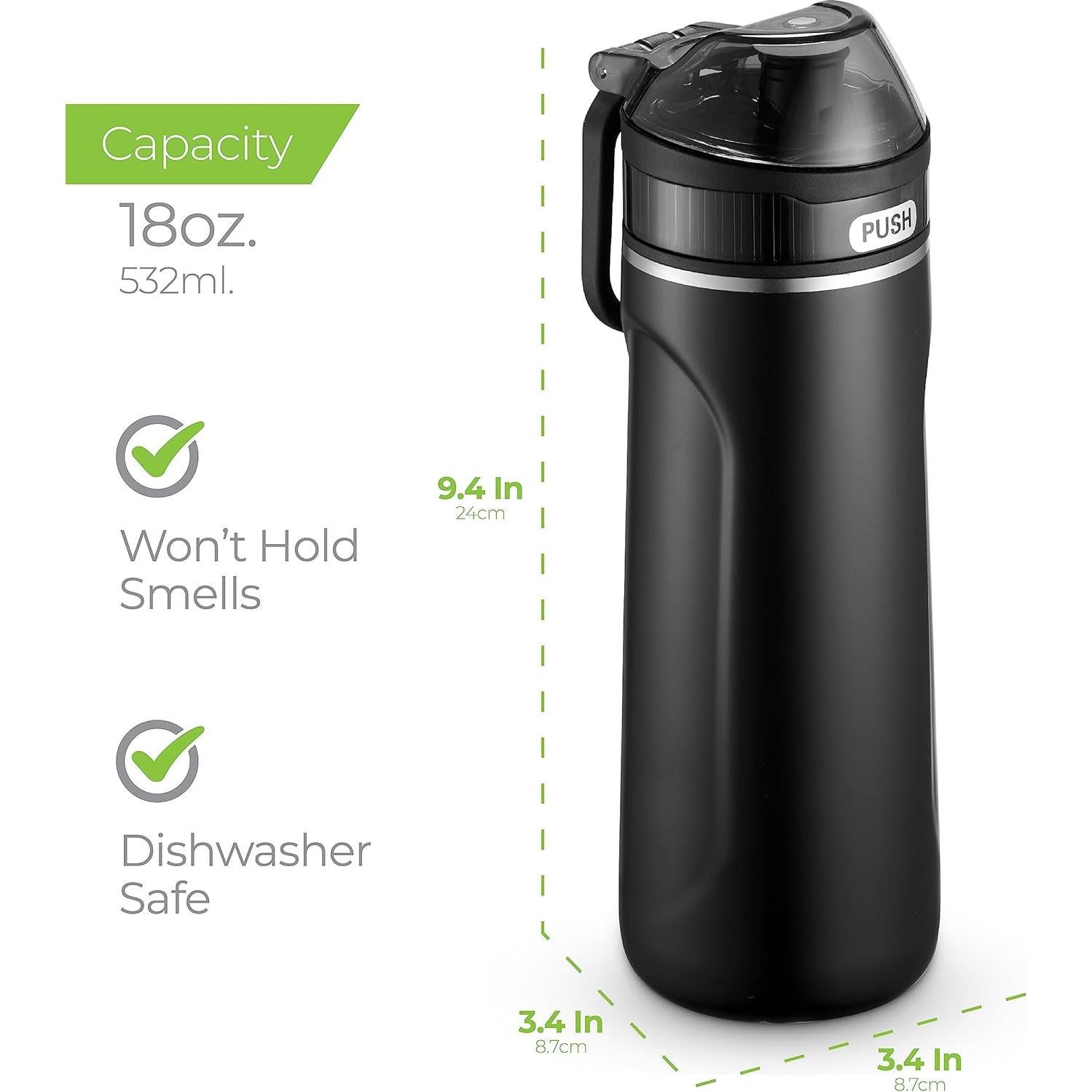 Botella de Agua SIPX SPX-105 532 ml Acero Inoxidable Aislada