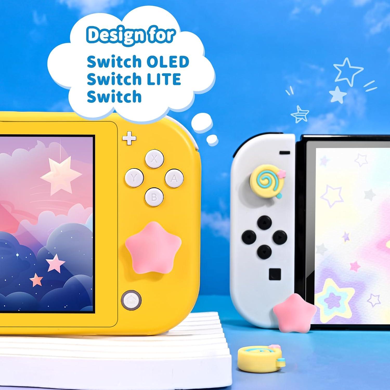 Tapas de agarre DLseego para Switch y Switch Lite - 4 PCS