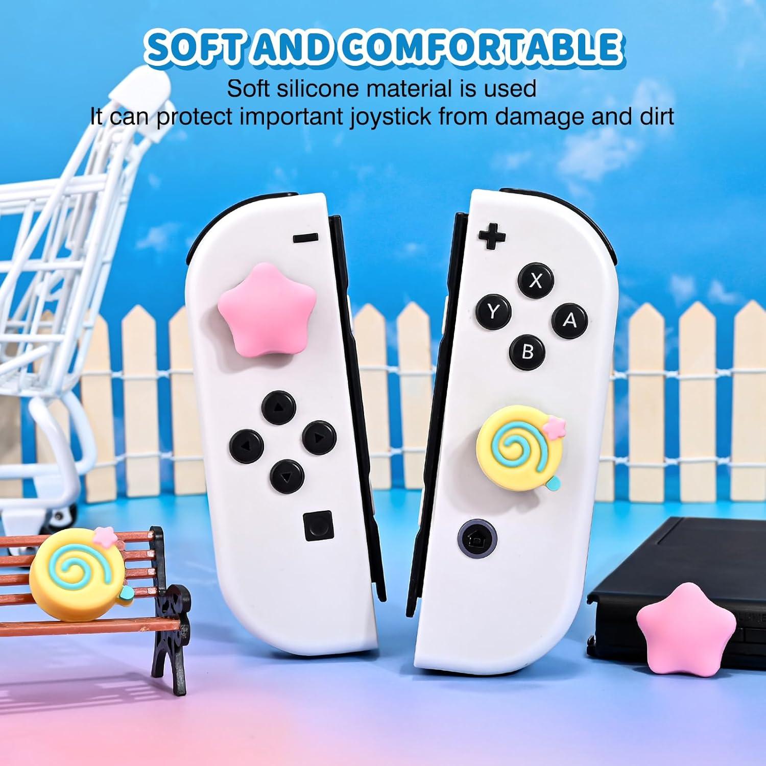 Tapas de agarre DLseego para Switch y Switch Lite - 4 PCS