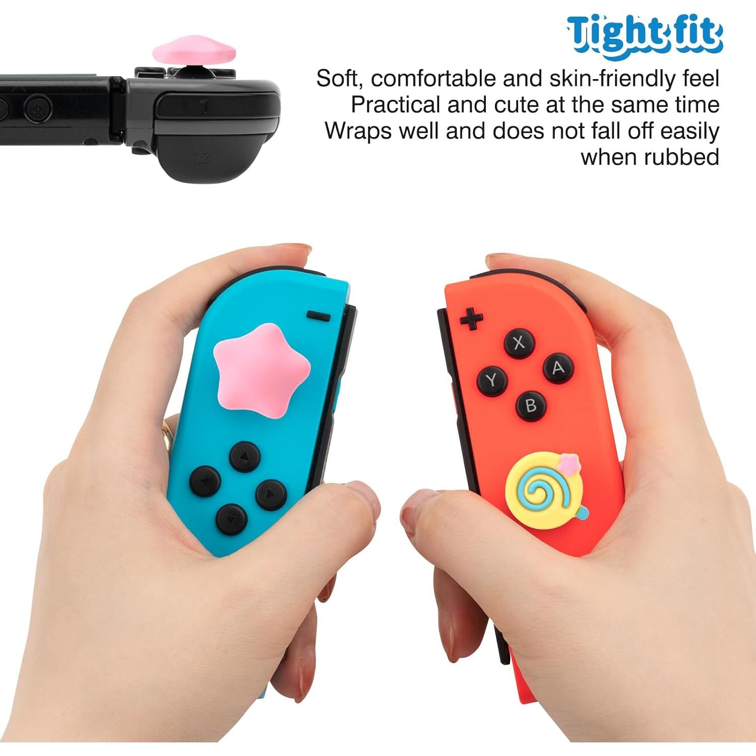 Tapas de agarre DLseego para Switch y Switch Lite - 4 PCS