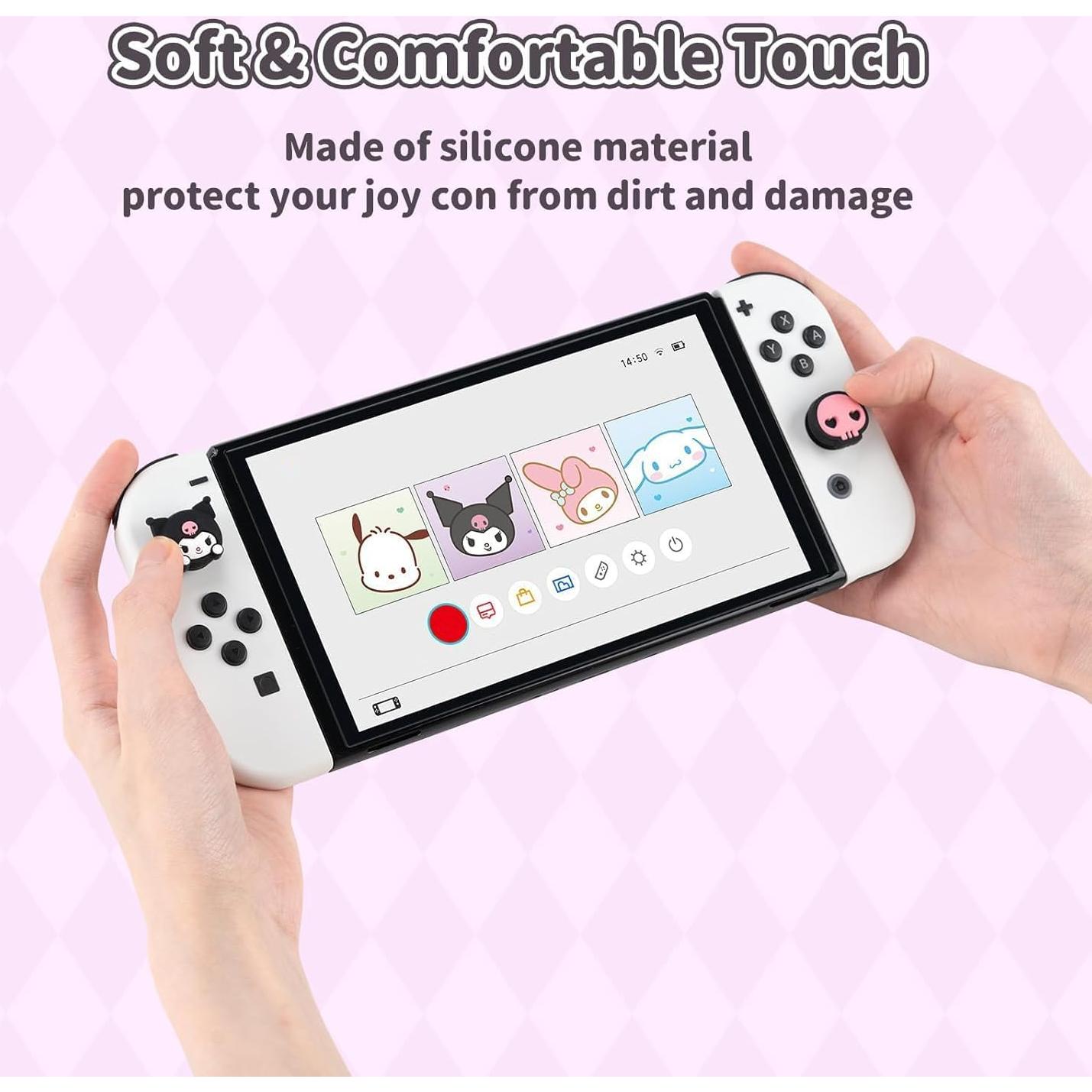 Tapas de Joystick Kuitmor para Switch Rosa 4 Piezas