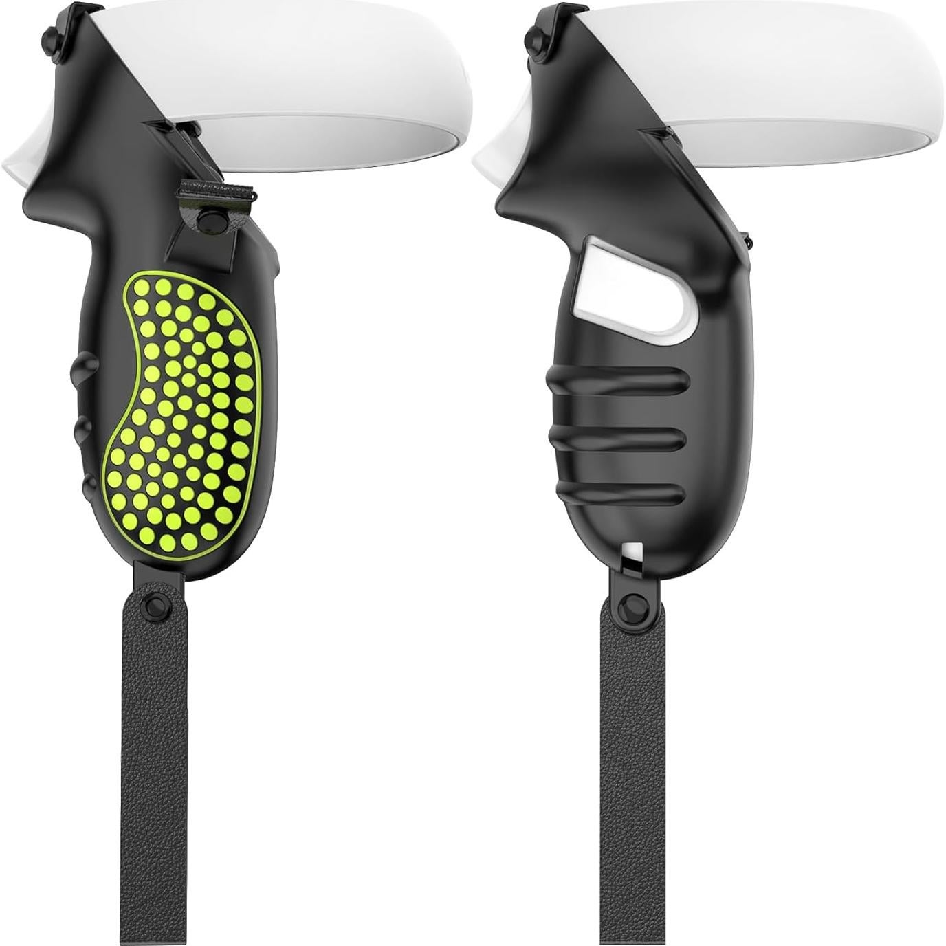 Agarraderas AMZDM para Controladores Meta Quest 2 VR Negro y Verde