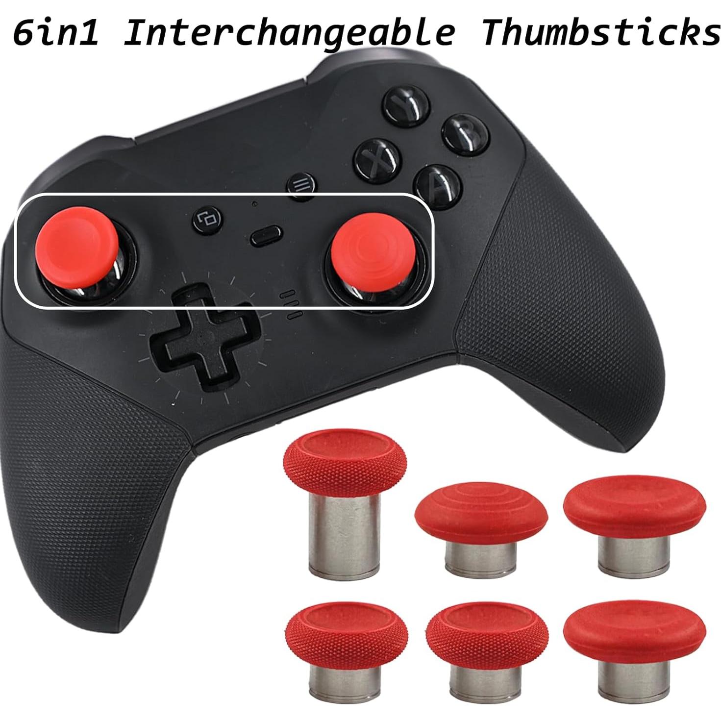 Palancas Magnéticas Metal 6 en 1 Xbox Elite Series 2 Rojo