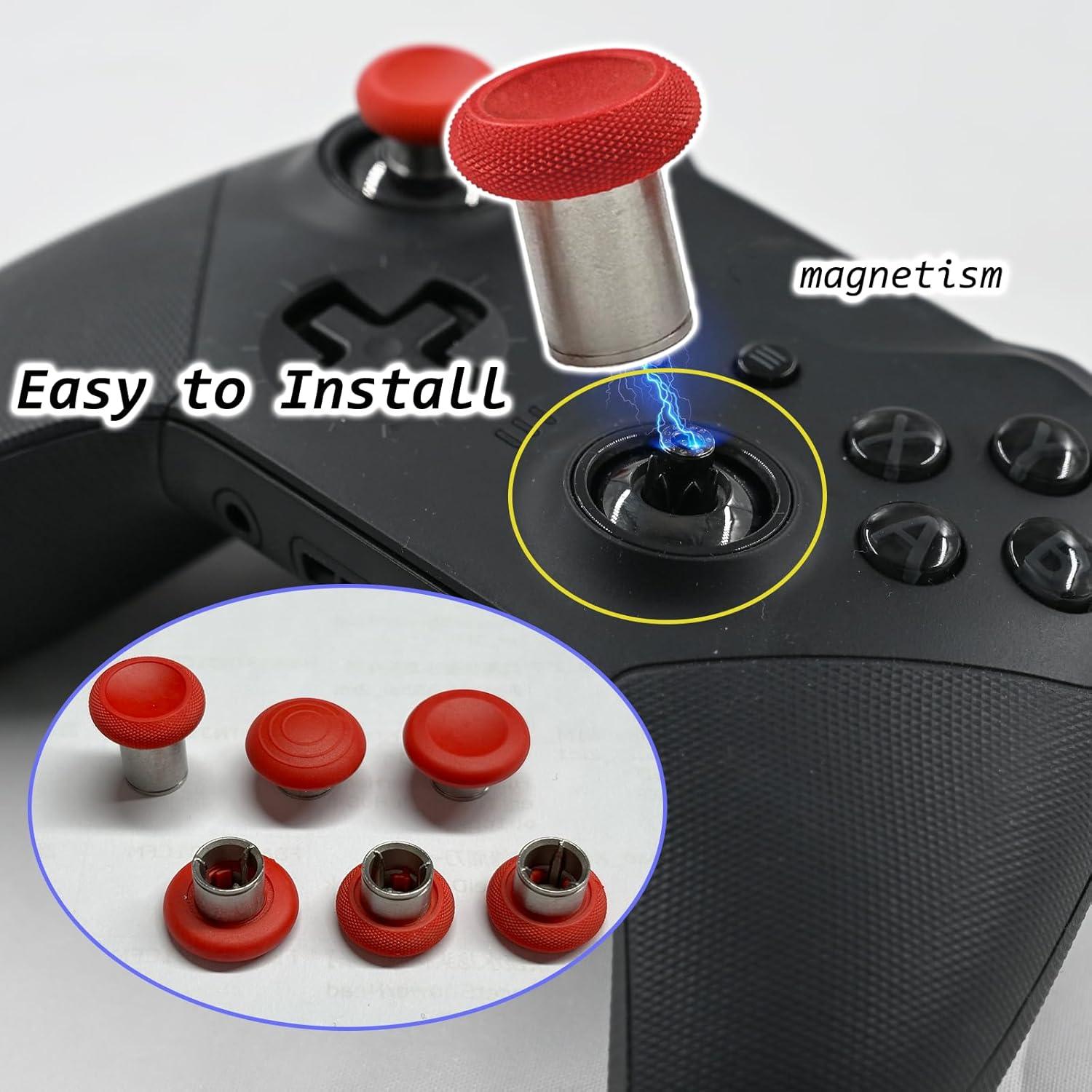 Palancas Magnéticas Metal 6 en 1 Xbox Elite Series 2 Rojo