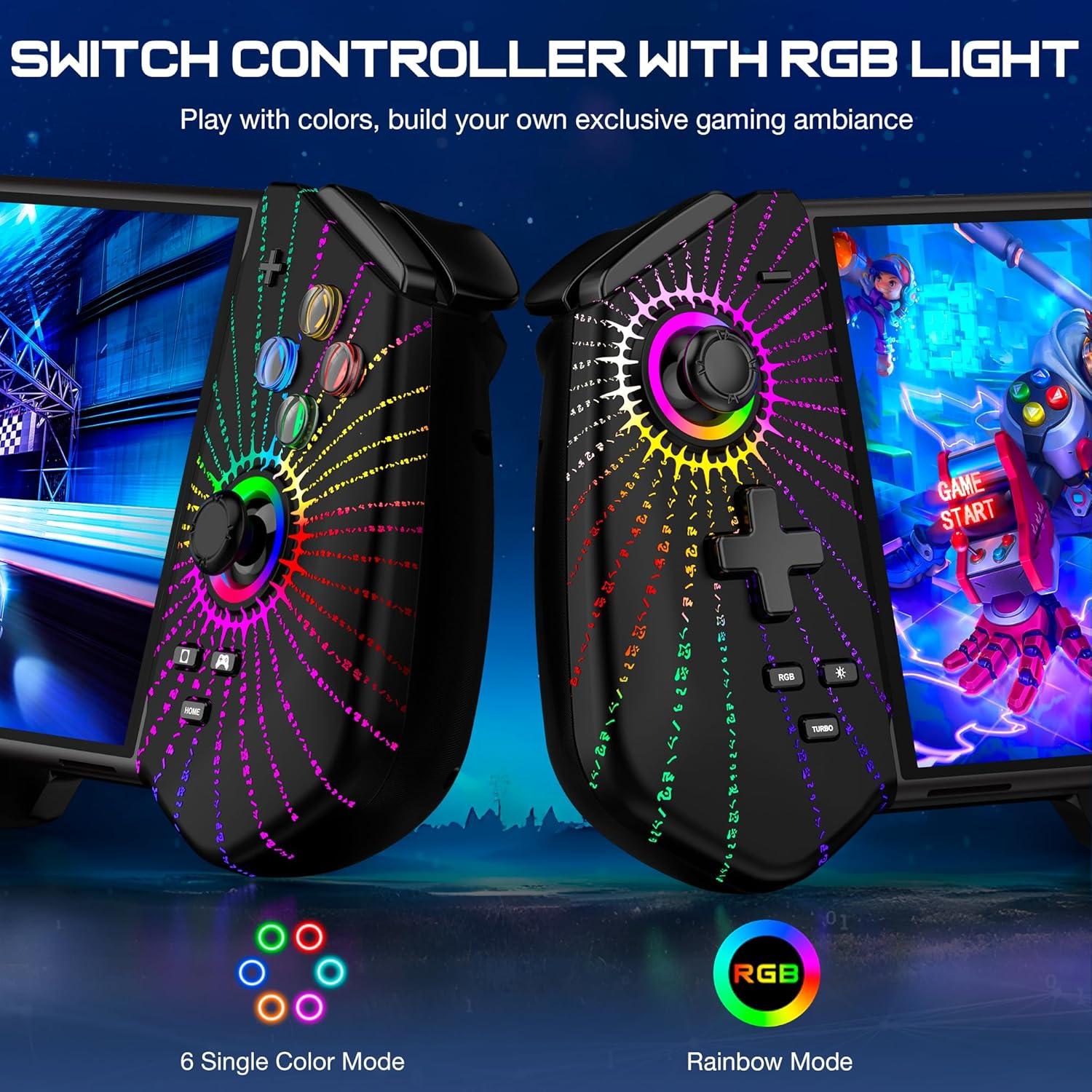 Controlador Pro para Nintendo Switch con Joystick Hall RGB