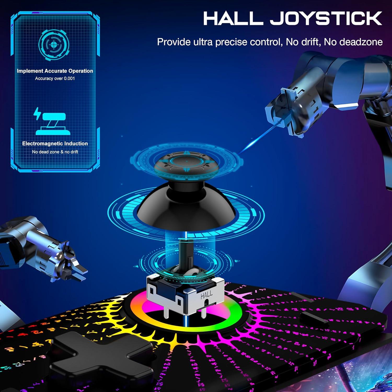 Controlador Pro para Nintendo Switch con Joystick Hall RGB