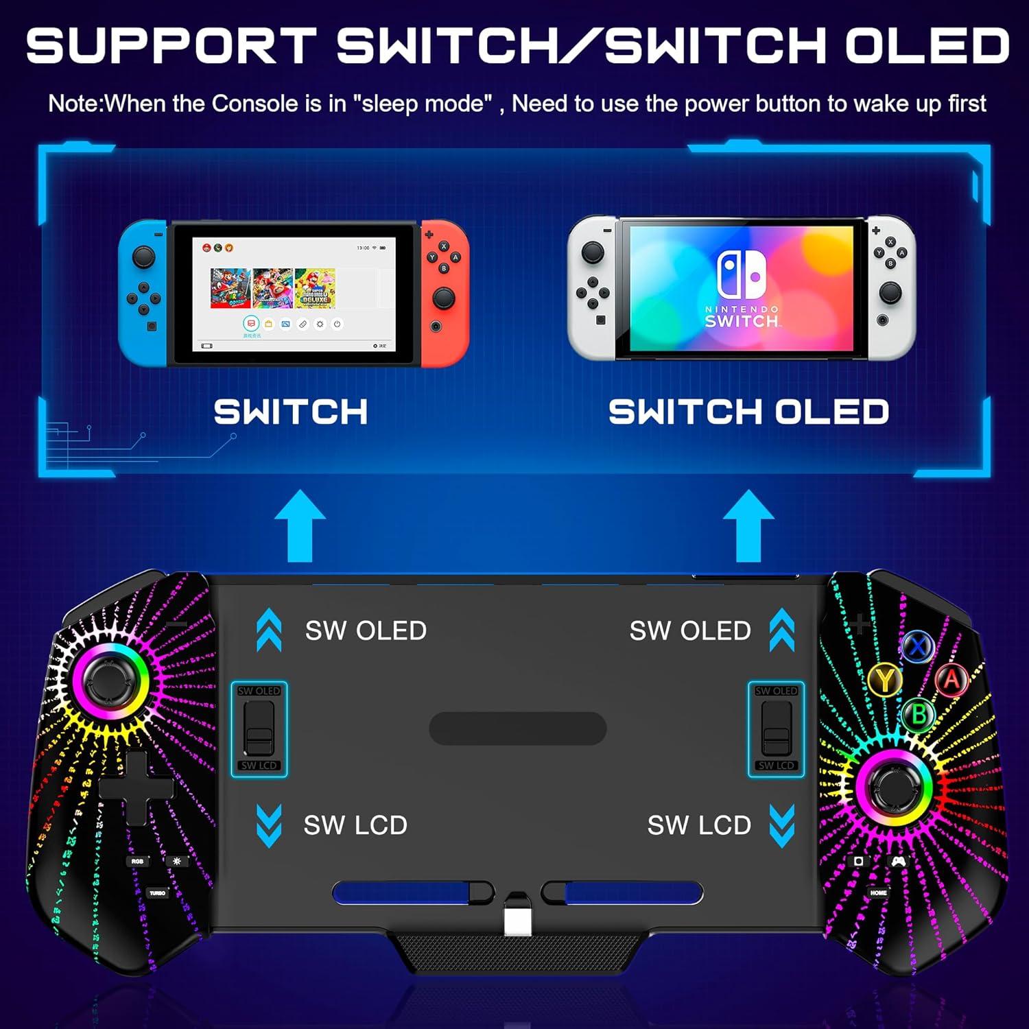 Controlador Pro para Nintendo Switch con Joystick Hall RGB