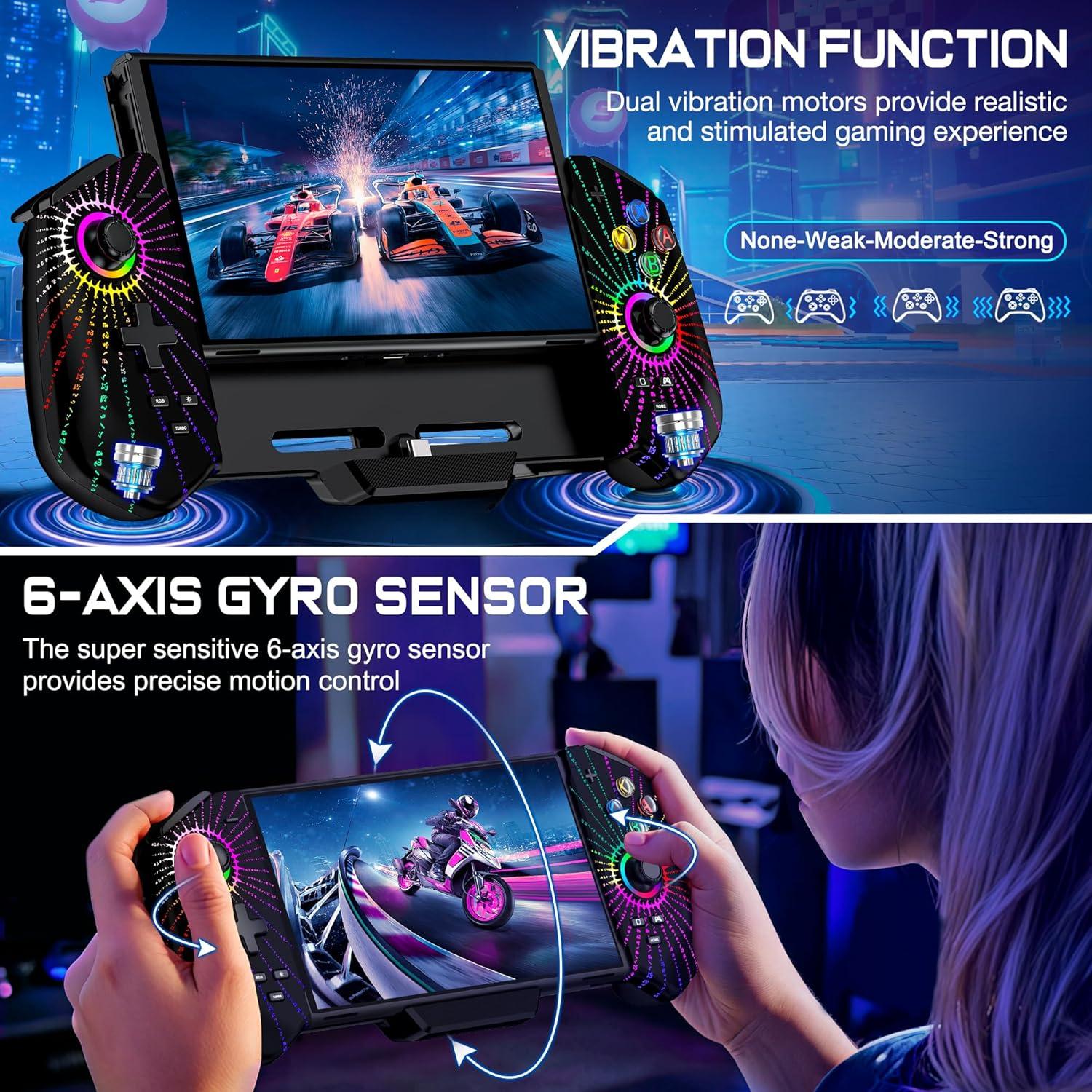 Controlador Pro para Nintendo Switch con Joystick Hall RGB