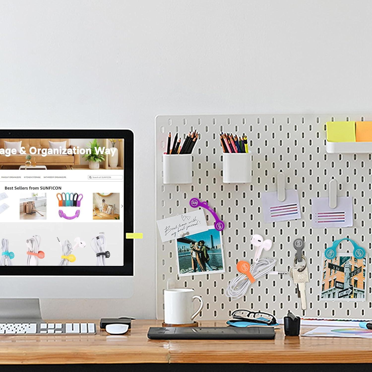 Organizadores Magnéticos de Cables SUNFICON 6 Piezas Multicolor