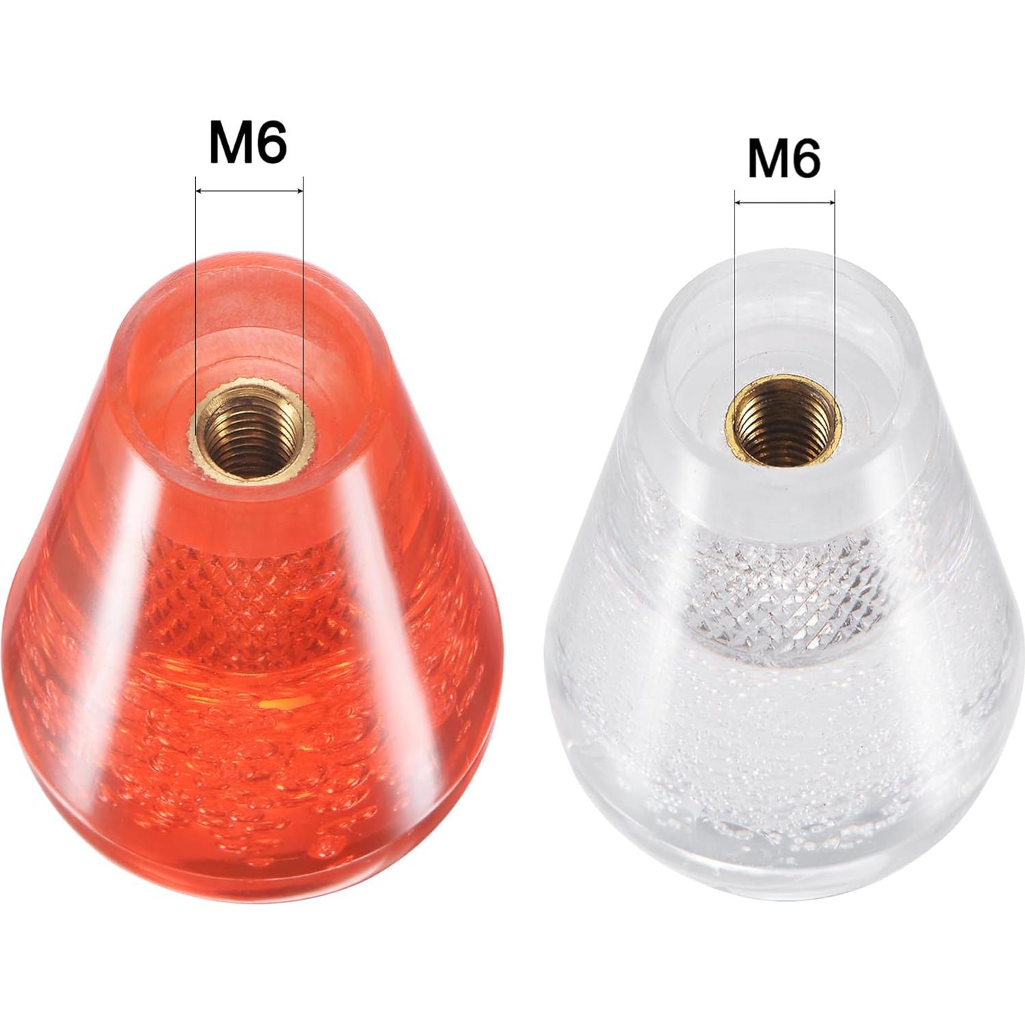 Mango Joystick Ovalado uxcell Rojo Blanco 52mm x 30mm