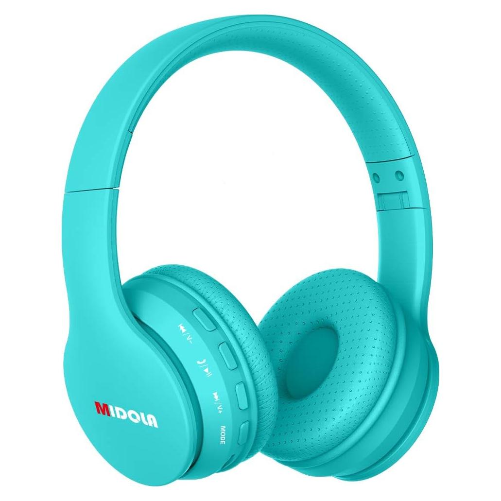 Auriculares Bluetooth MIDOLA Niños Plegables 85dB Turquesa