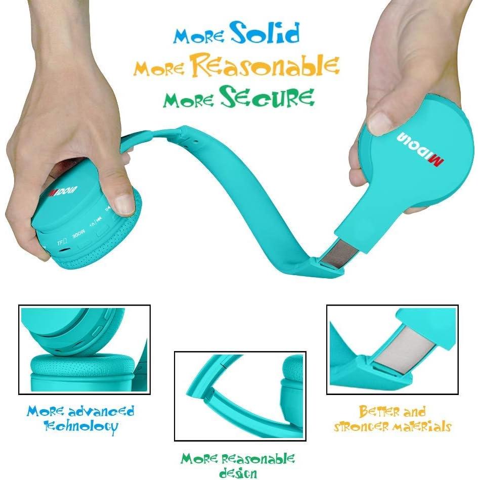 Auriculares Bluetooth MIDOLA Niños Plegables 85dB Turquesa