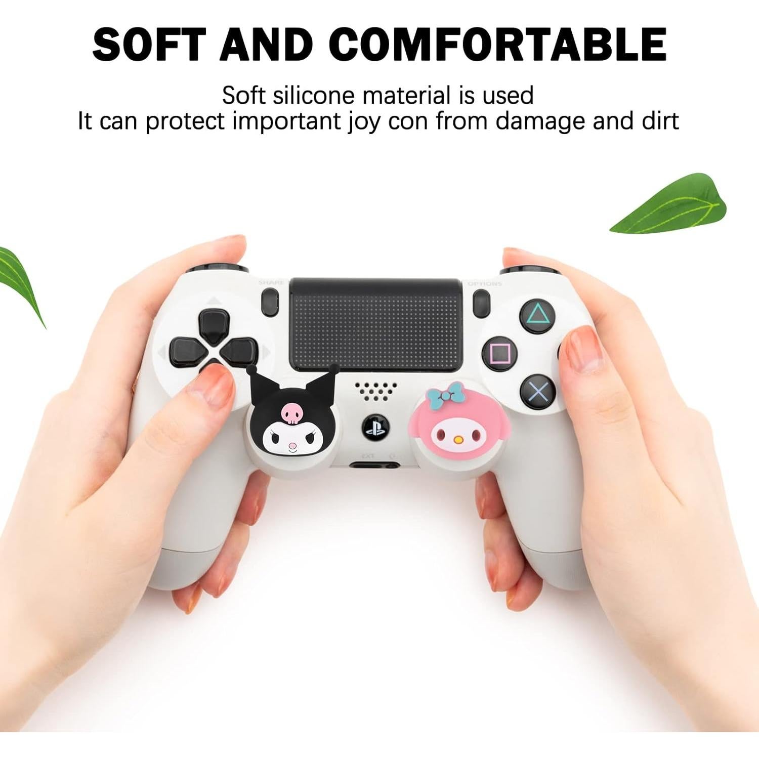 Tapas de Agarre para Pulgar DLseego 4PCS Silicona Rosa