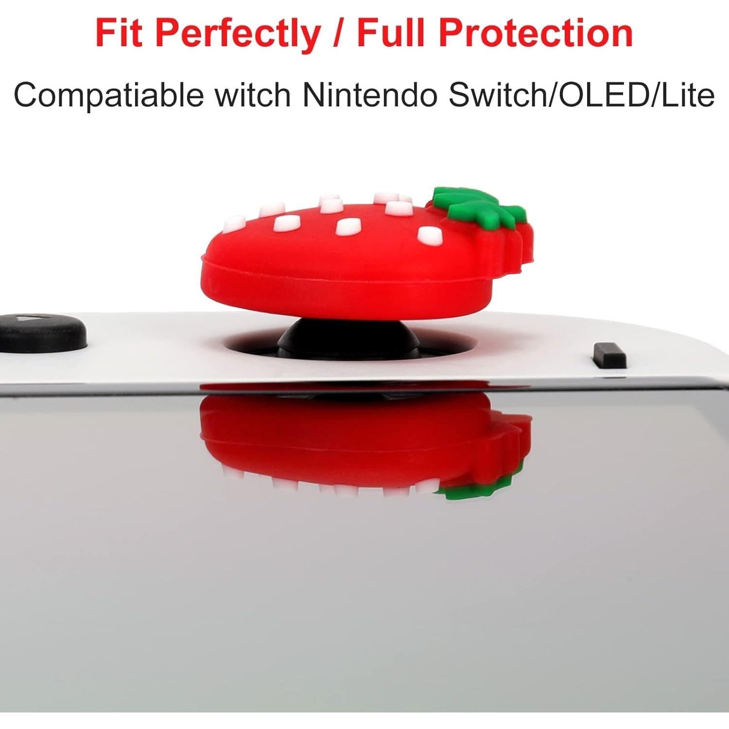 Tapas de agarre para pulgar Haohaiblooms 4 piezas Rojo/Rosa