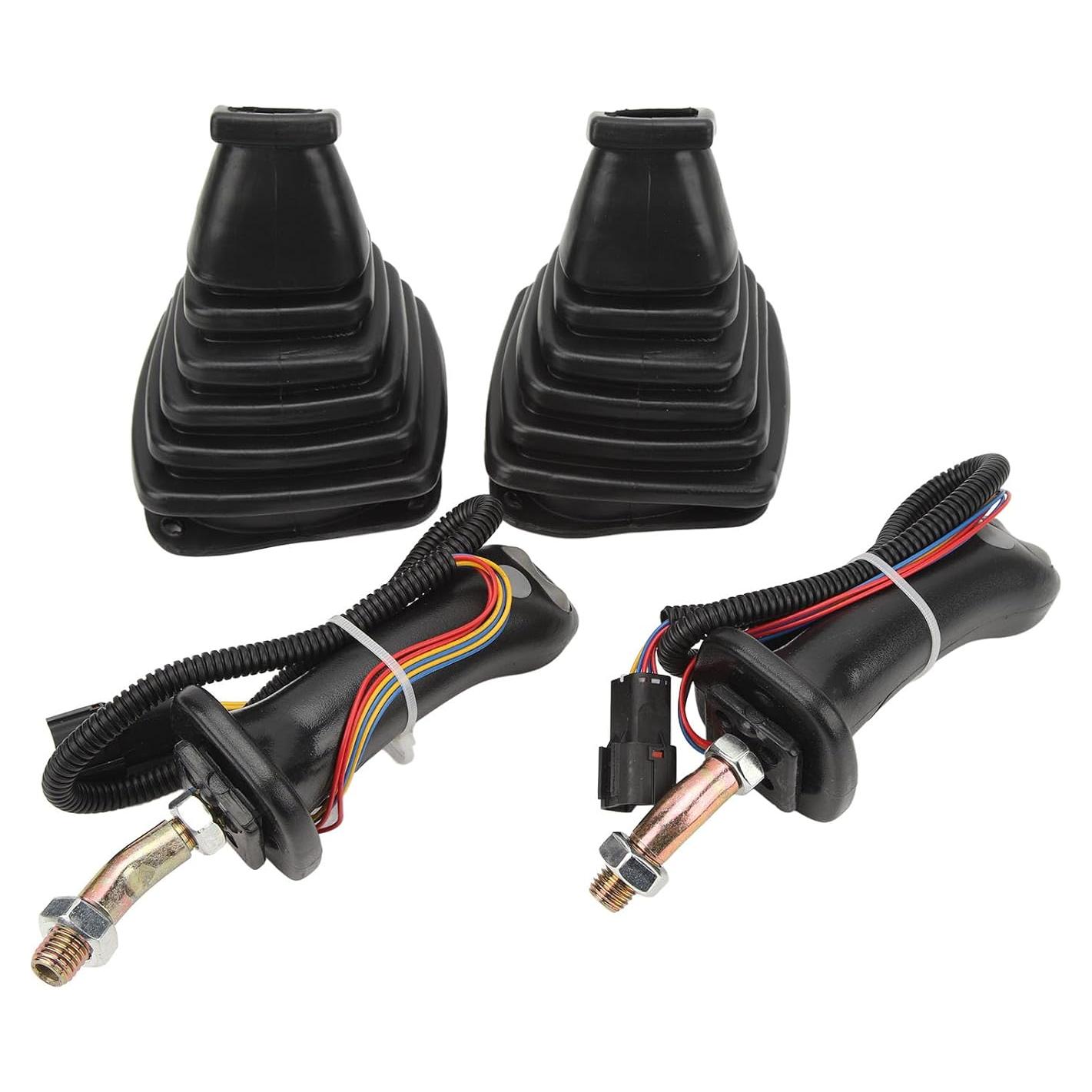 2Pcs Excavator Joystick Handles with Dust Cover for Doosan DH DX150 215 225 300 370‑9C