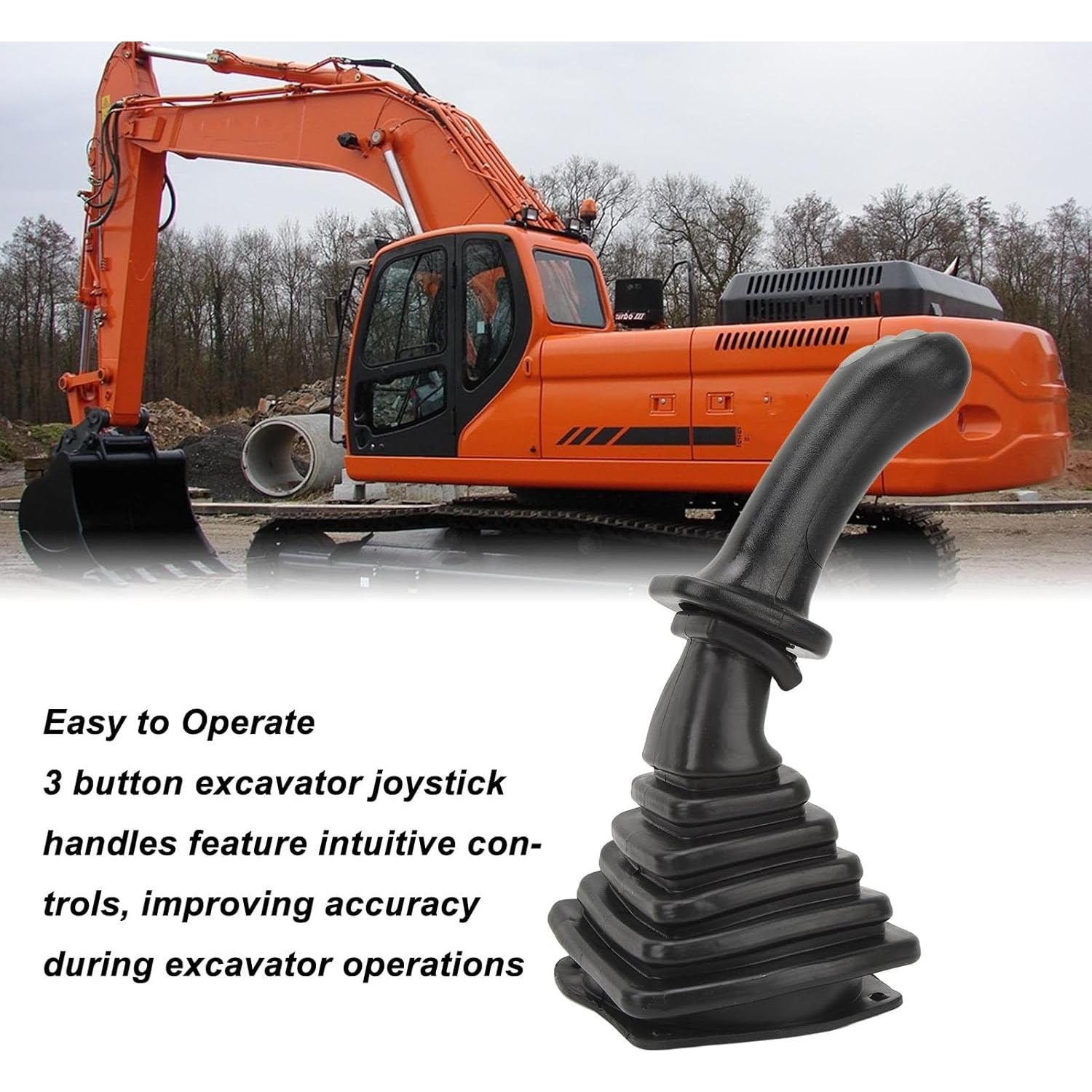 2Pcs Excavator Joystick Handles with Dust Cover for Doosan DH DX150 215 225 300 370‑9C