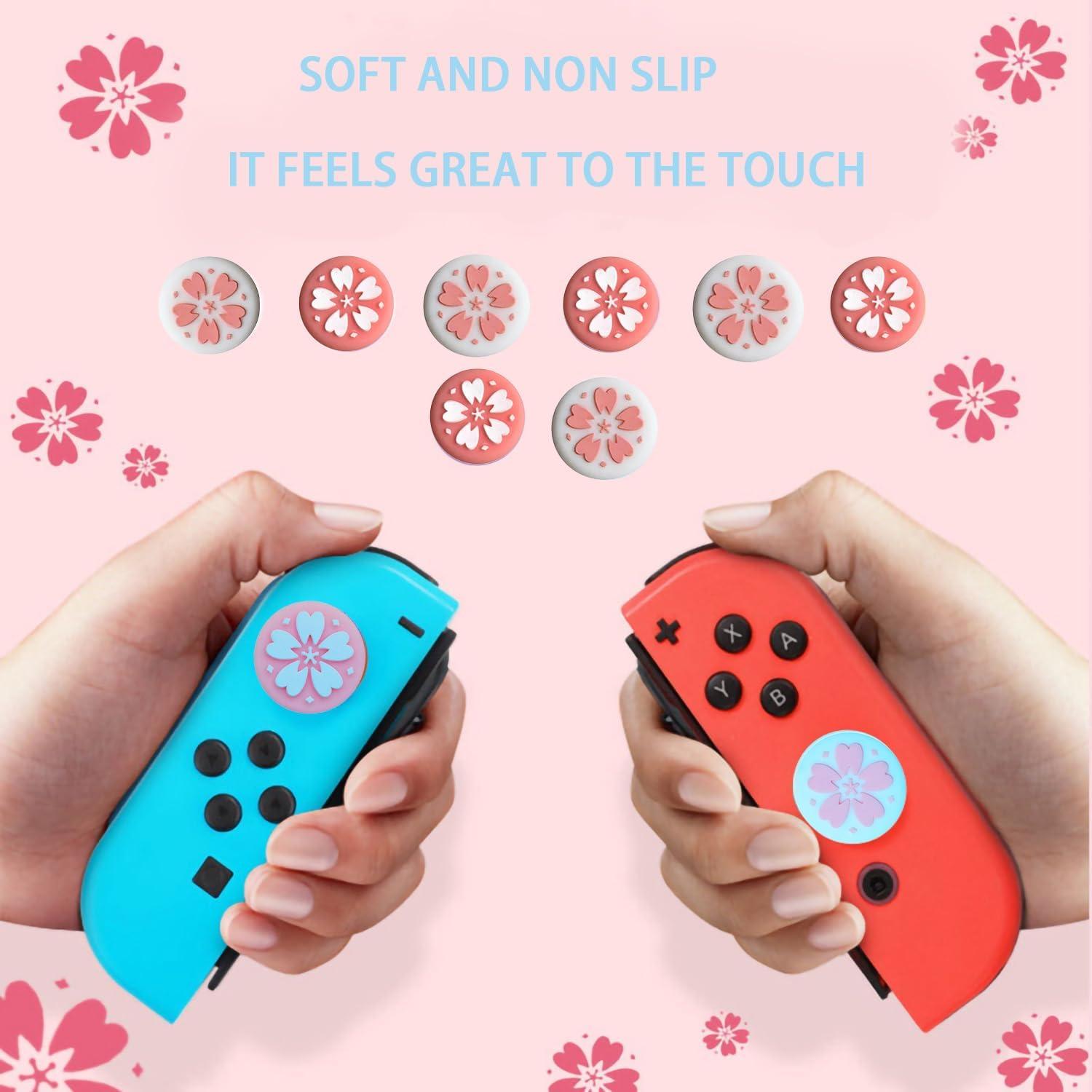 Funda de Agarre de Pulgar Booge para Joy-Con Nintendo Rosa