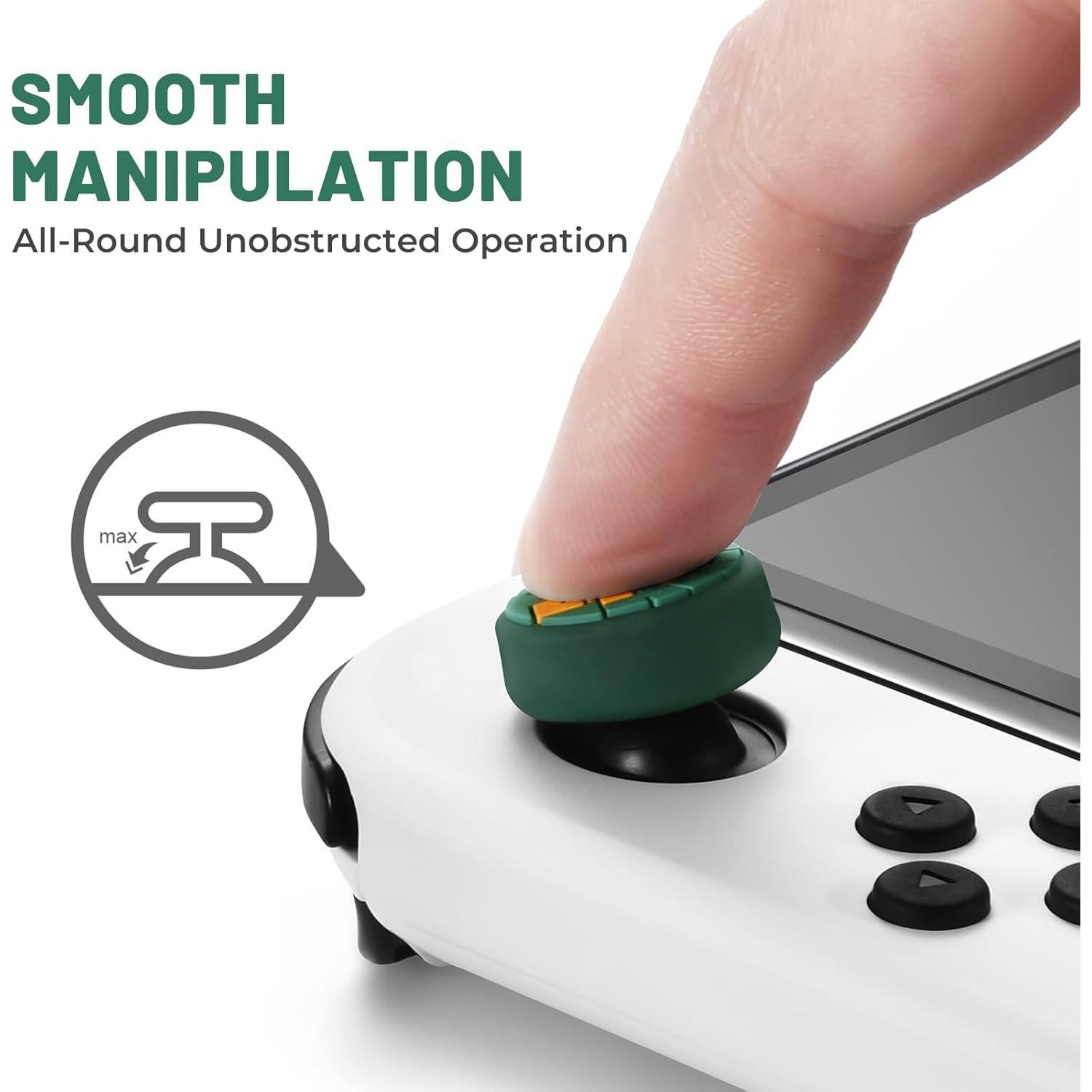 Tapas Joystick Switch FUNLAB 4PCS Ojos Verdes y Amarillos