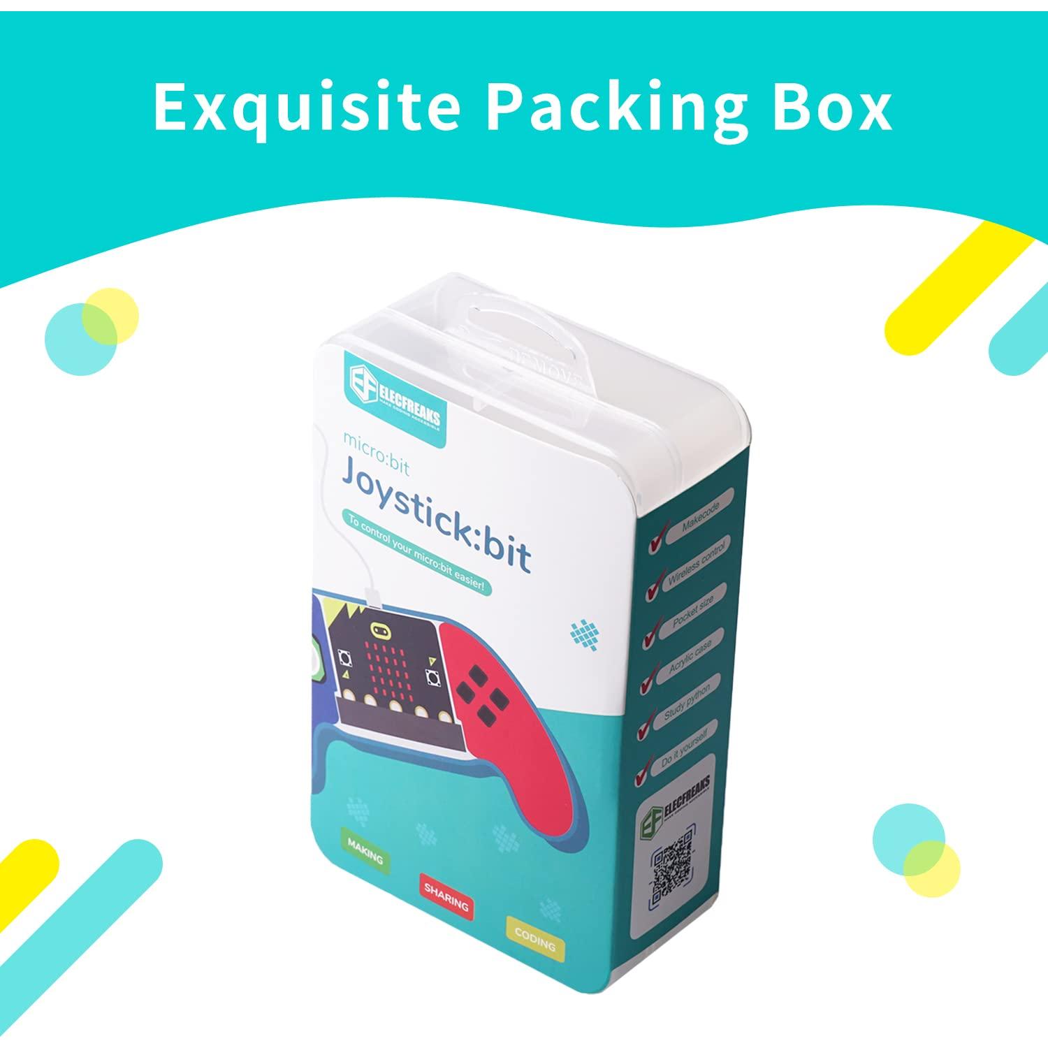 ELECFREAKS microbit Game Joystick Wireless Control Handle by micro:bit STEAM Education DIY Graphical Programming Controller(Without Micro:bit)