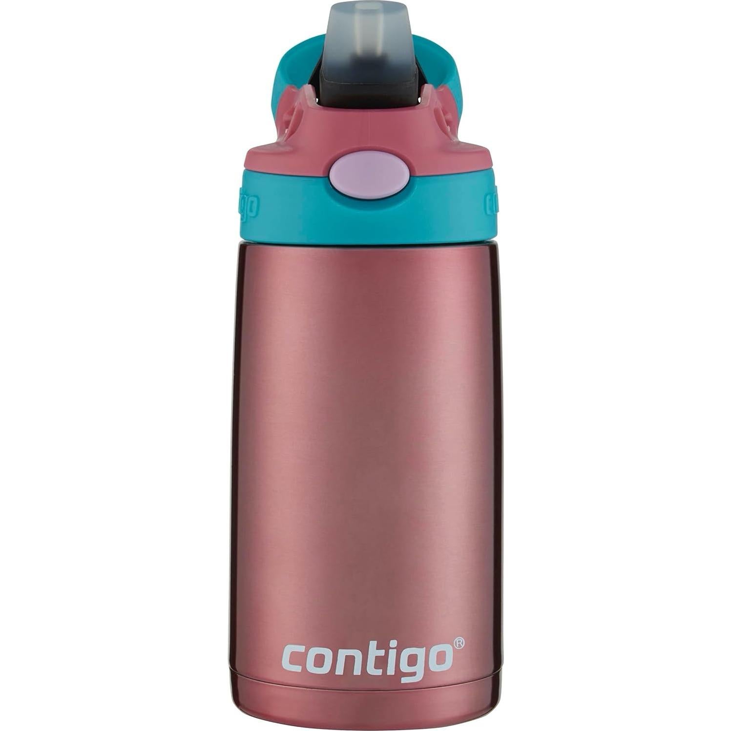 Botella de Agua Contigo Kids 384 ml con Pajilla Aislada