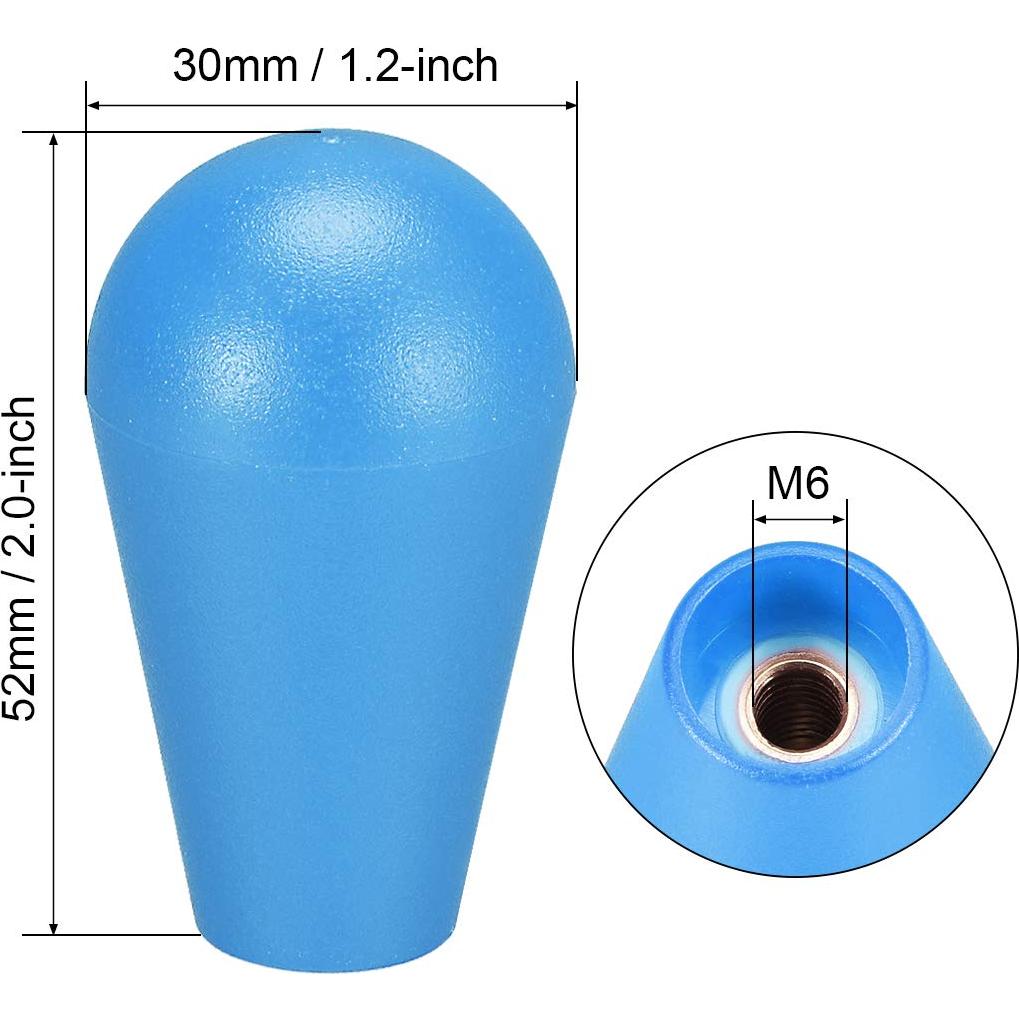 Mango Joystick Elíptico uxcell Azul 52x30mm 2Pcs