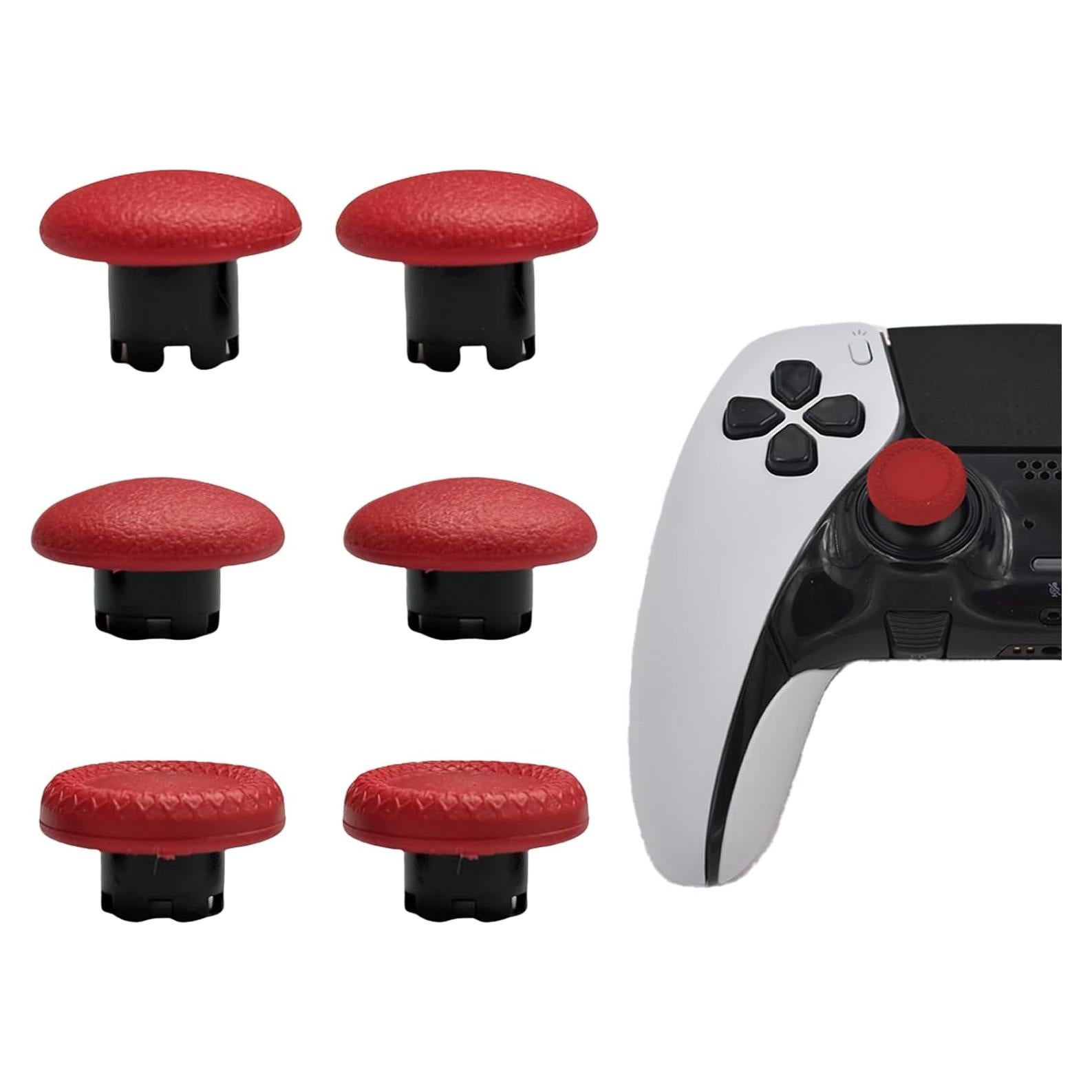 Thumbsticks Intercambiables 6en1 Alovexiong para PS5 Rojo