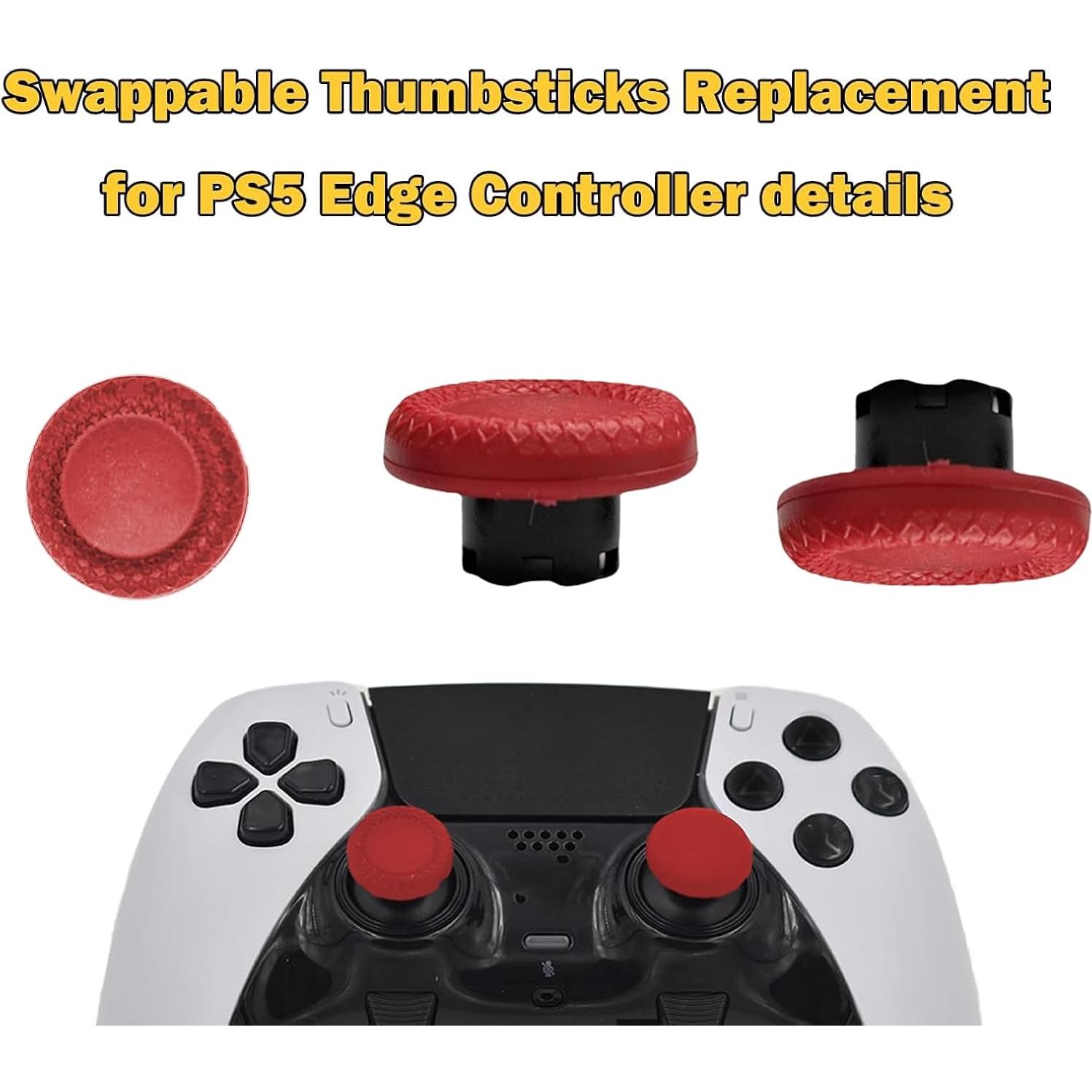 Thumbsticks Intercambiables 6en1 Alovexiong para PS5 Rojo