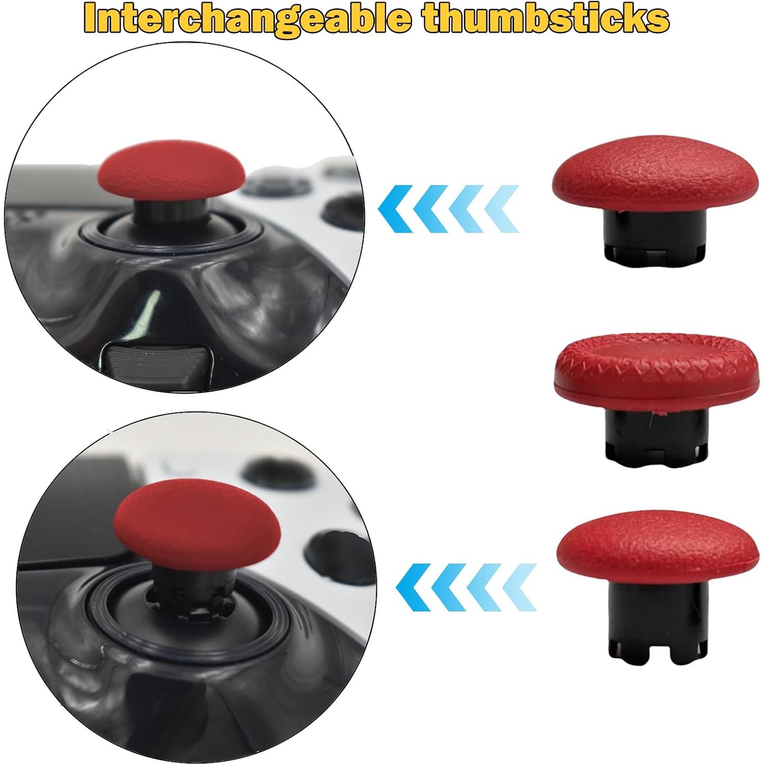 Thumbsticks Intercambiables 6en1 Alovexiong para PS5 Rojo