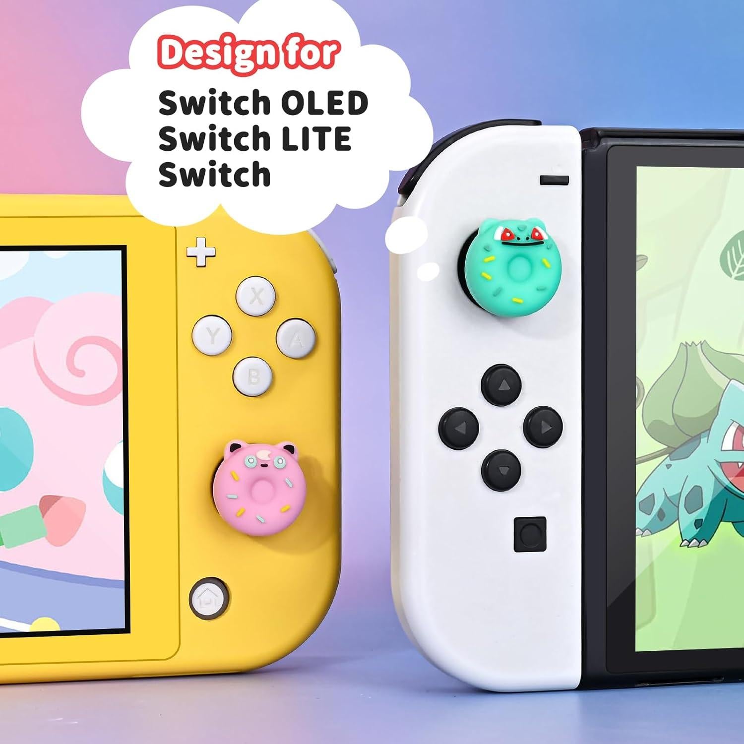 Tapas de agarre DLseego para Switch y Switch Lite - 4PCS