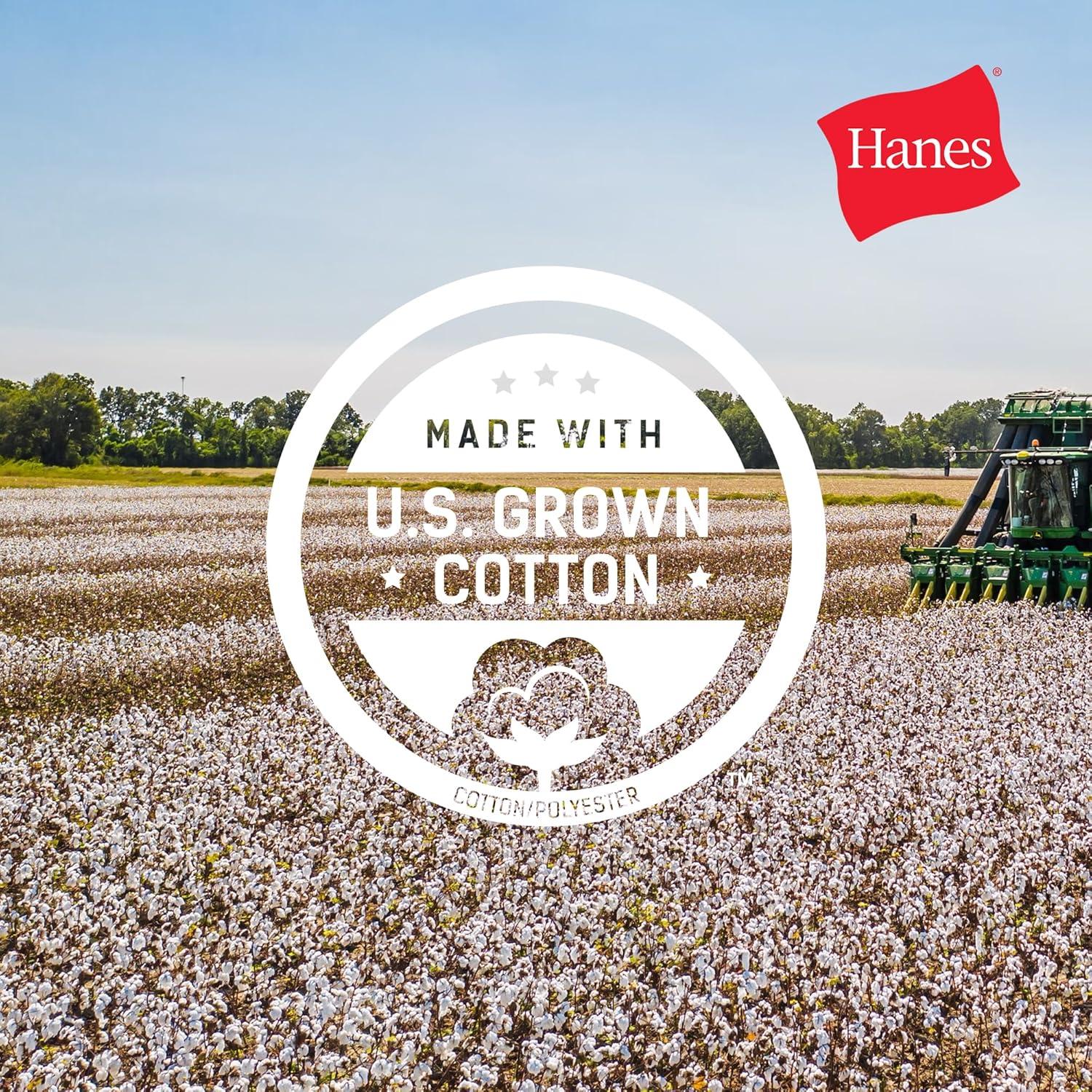 Sudadera Hanes EcoSmart para Niñas - Cuello Redondo Blanca