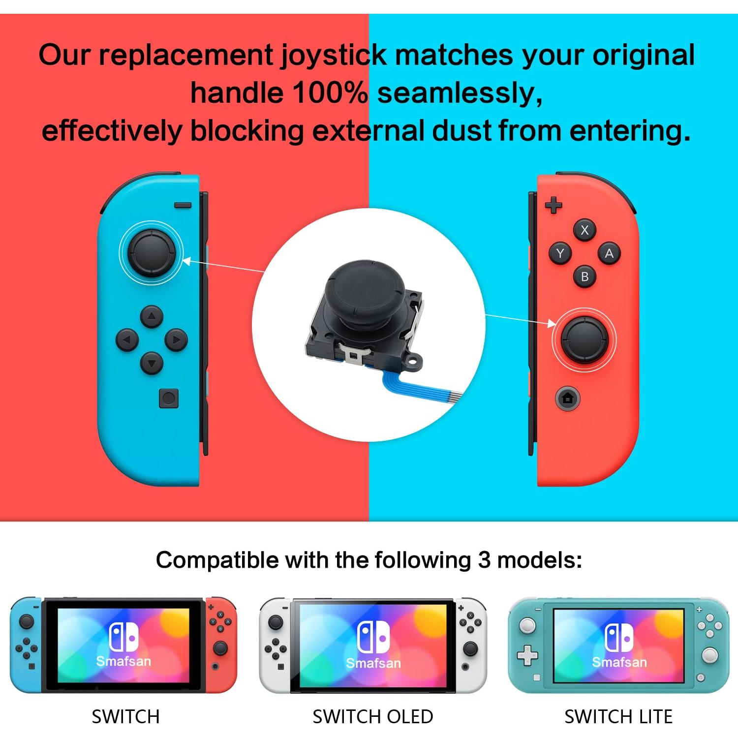 Kit Reparación Joystick Joycon SmaFsan 4 Piezas para Switch