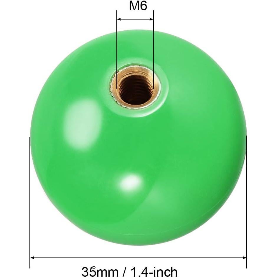 Joystick Bola Superior uxcell 35mm Verde 2 Piezas para Arcade