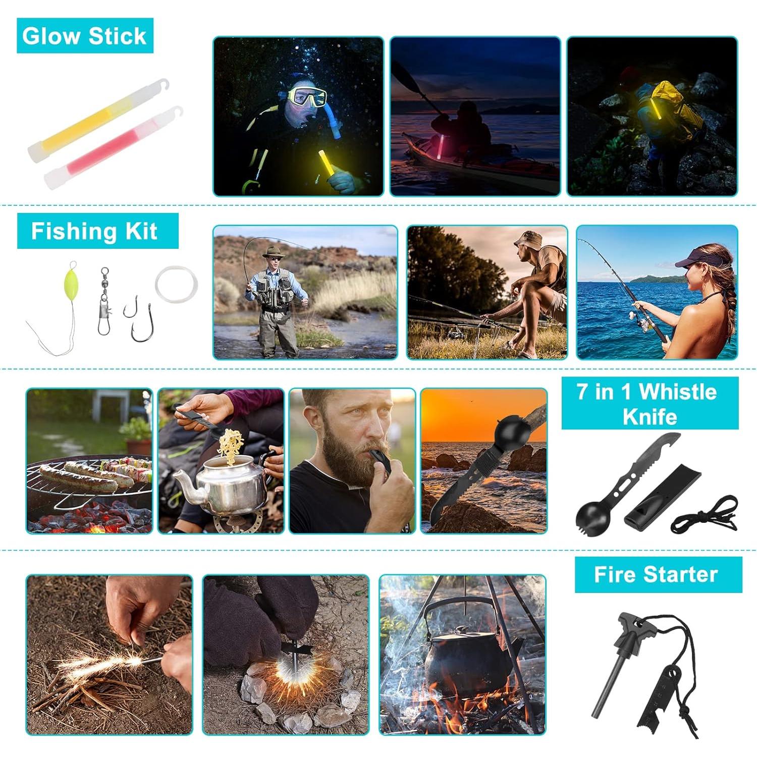 Kit de Supervivencia Skywod con Mochila 70L y Primeros Auxilios