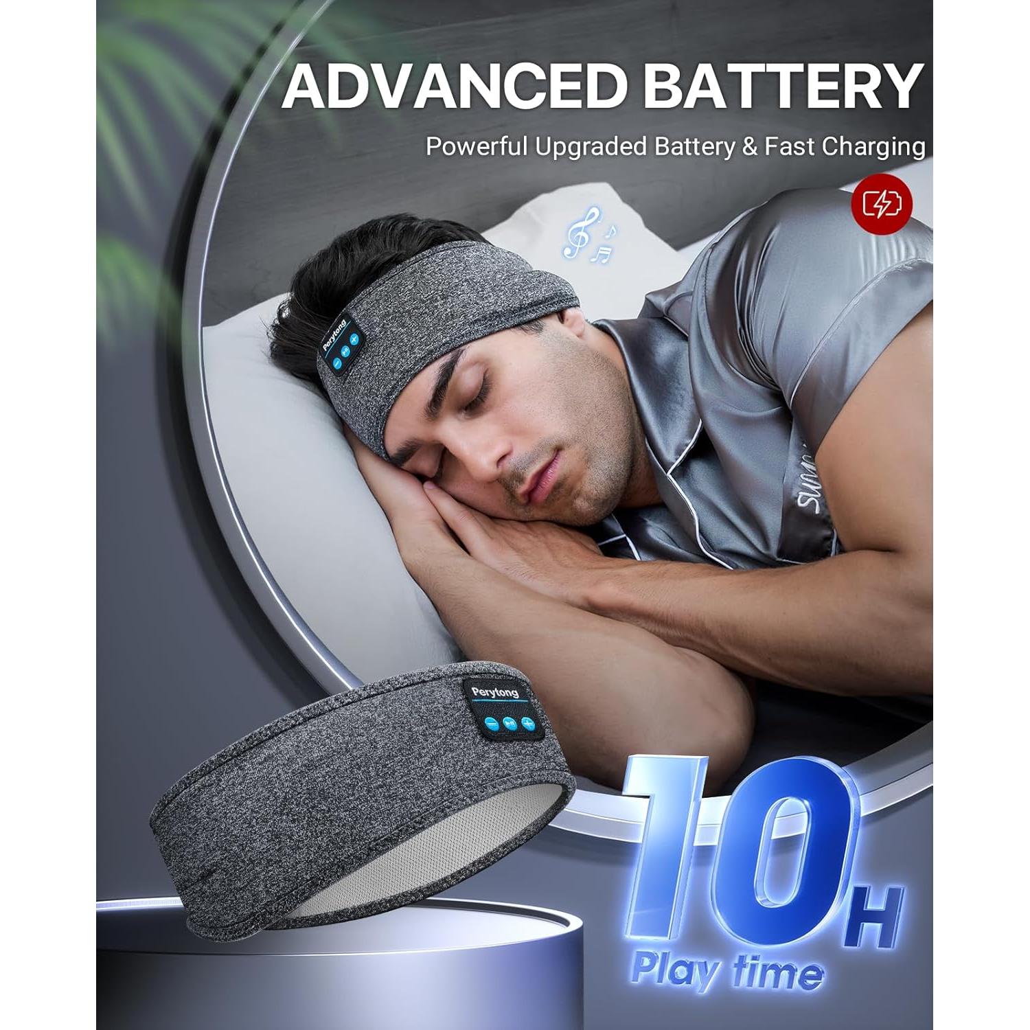 Auriculares para dormir Perytong Bluetooth con altavoces HD