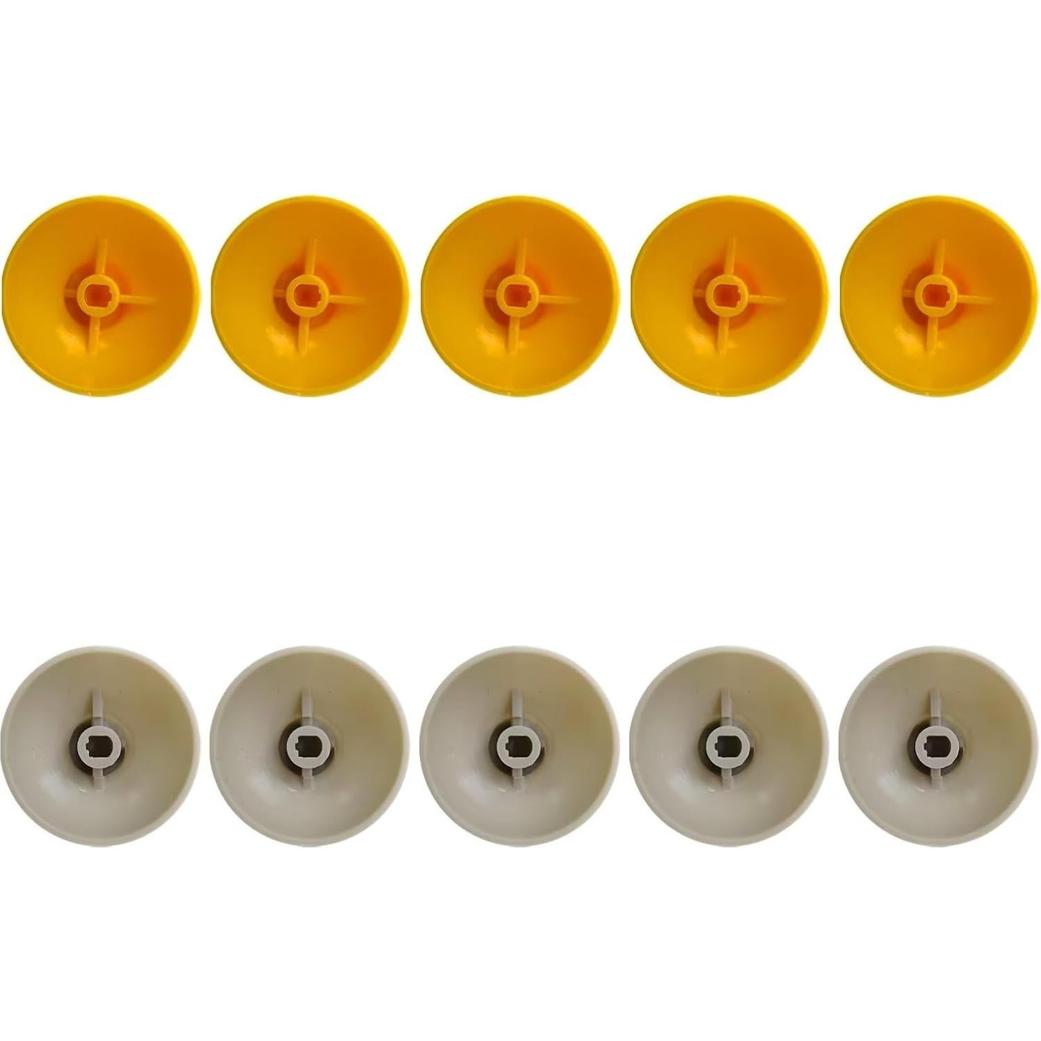 10 Tapas de Joystick Vicue para Nintendo GameCube Gris Amarillo