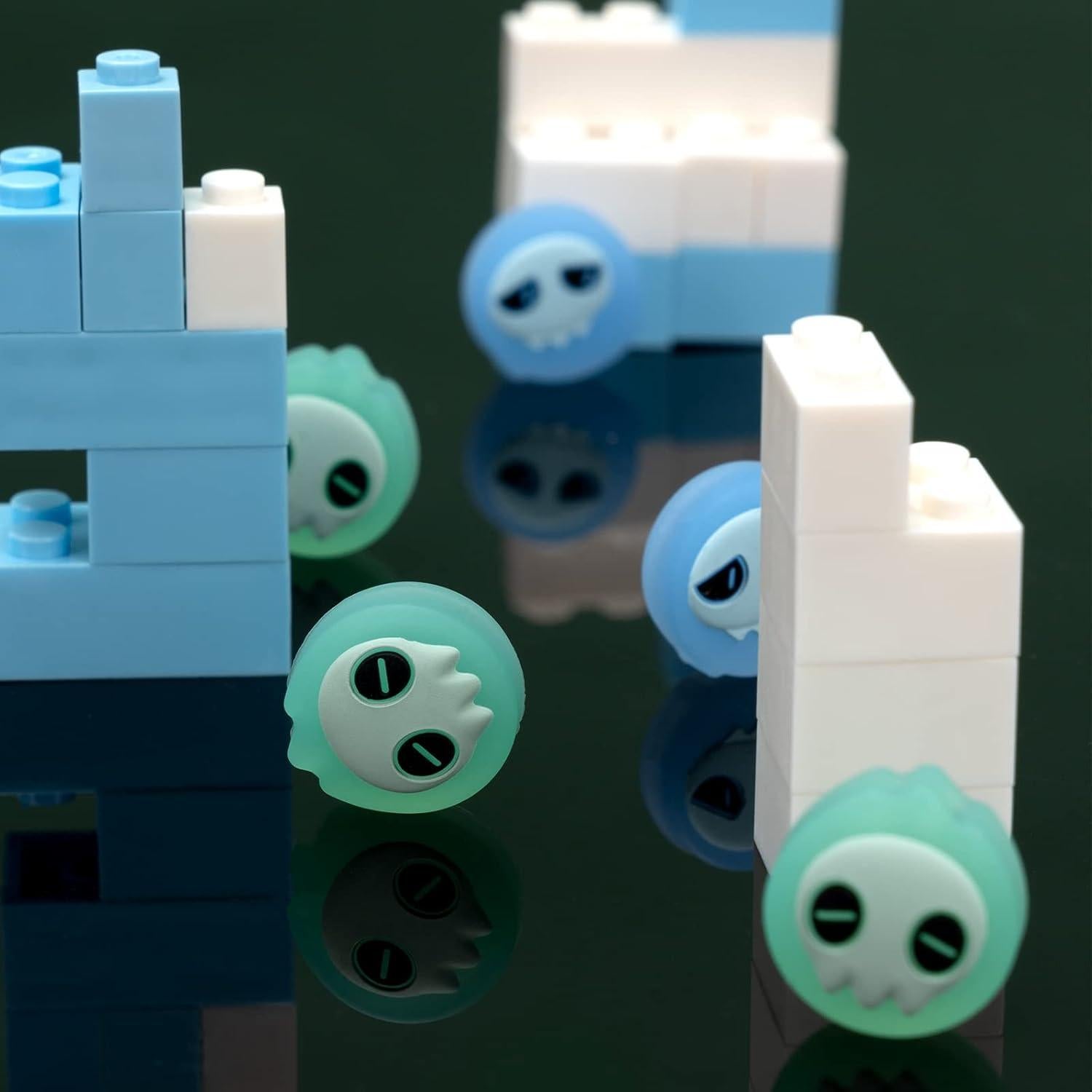 Tapas de Pulgar GeekShare Fantasma Azul para Switch y Lite